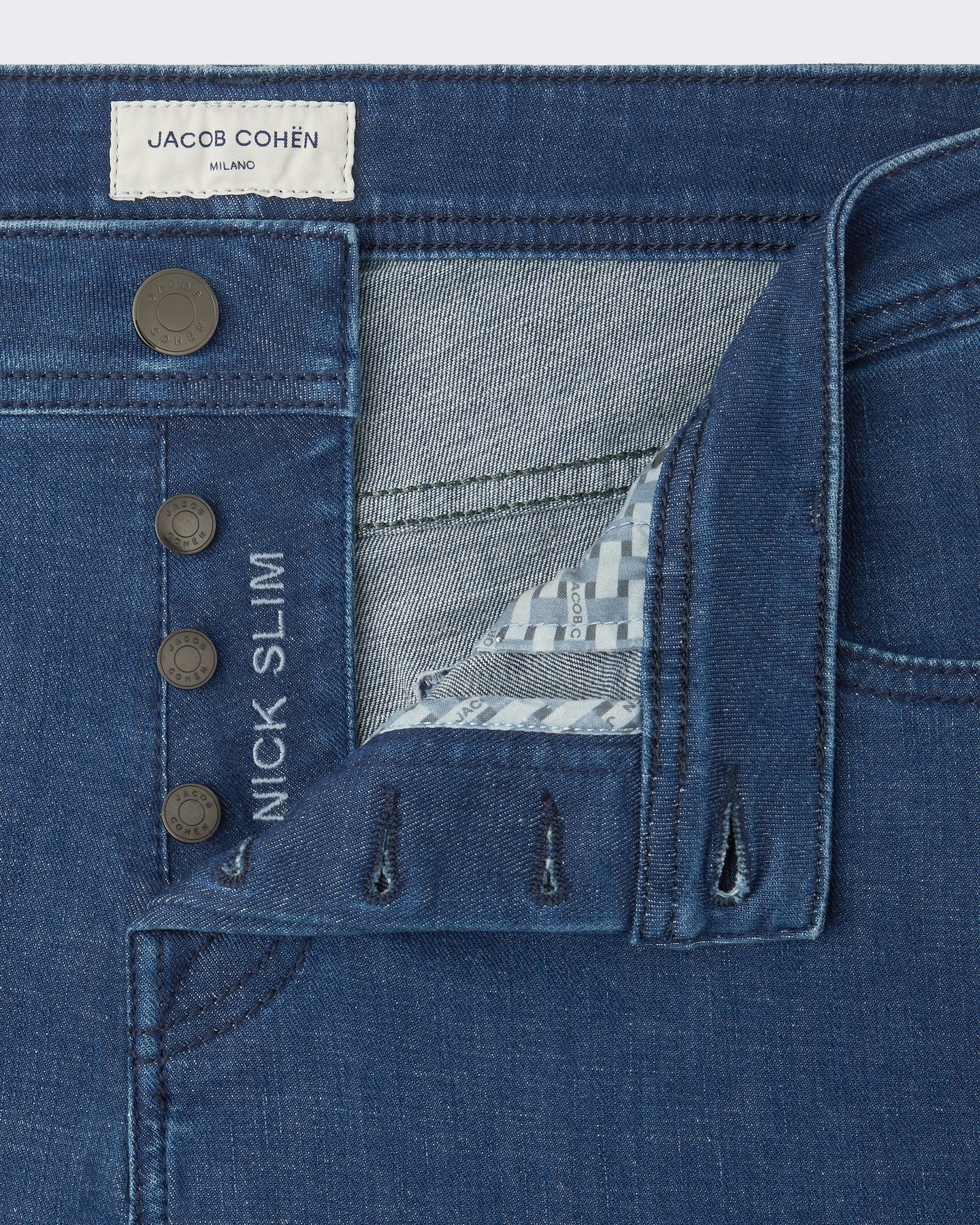 Jacob Cohen Heren Broek - Pant 5 Pkt Super Slim Fit Nick Slim Dark Blue Blauw - Eleganza.nl