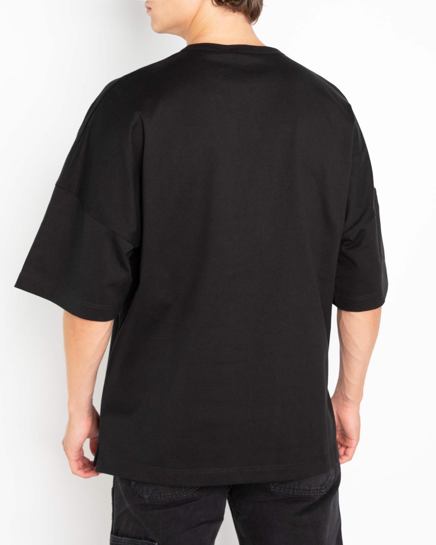 Heren Glow Logo T-shirt Zwart