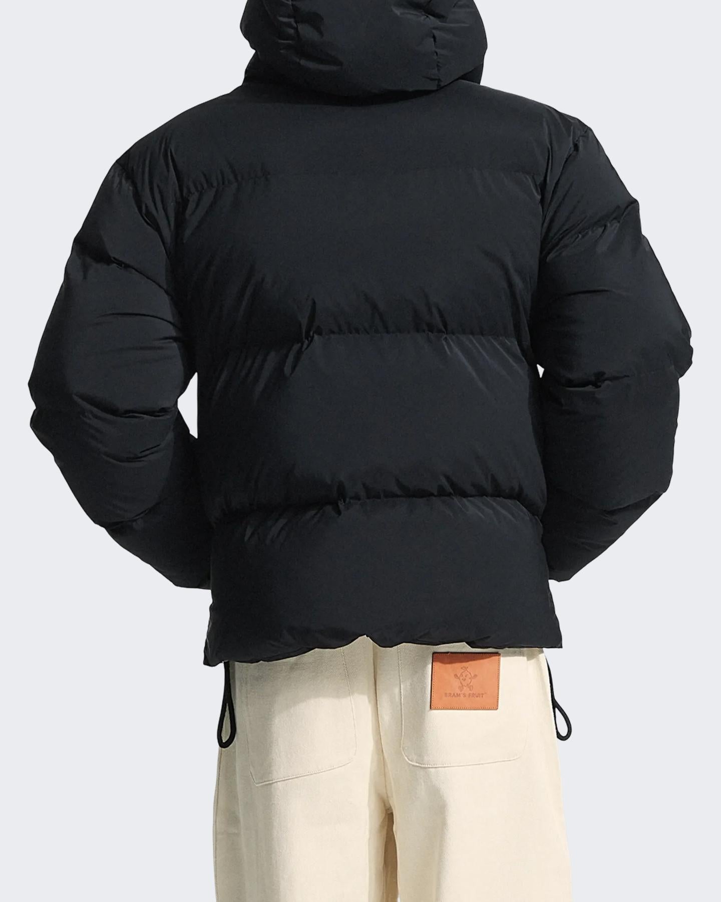 Heren Hooded Puffer Jacket Zwart
