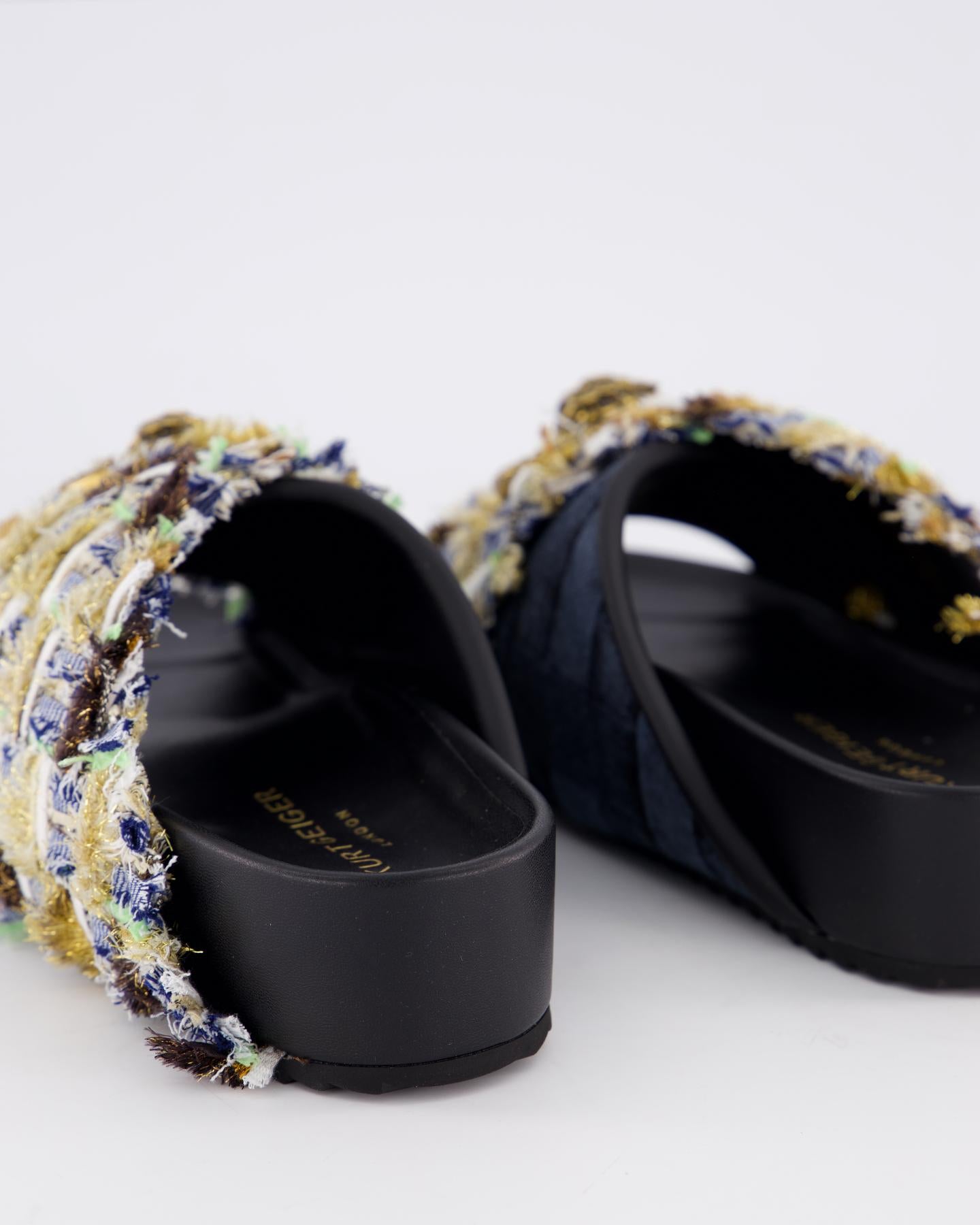 Dames Chelsea Cross Slipper Blauw