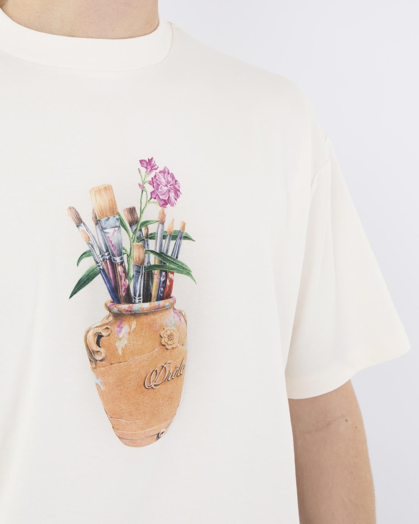Heren Pinceaux T-Shirt Wit