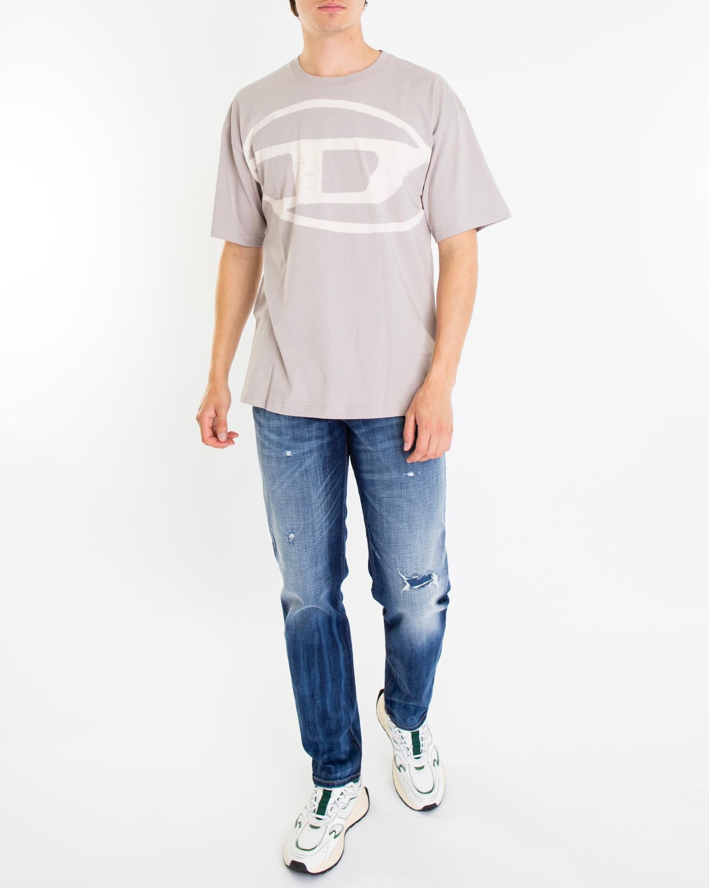 Heren T-Boxt-Bleach T-Shirt Grijs