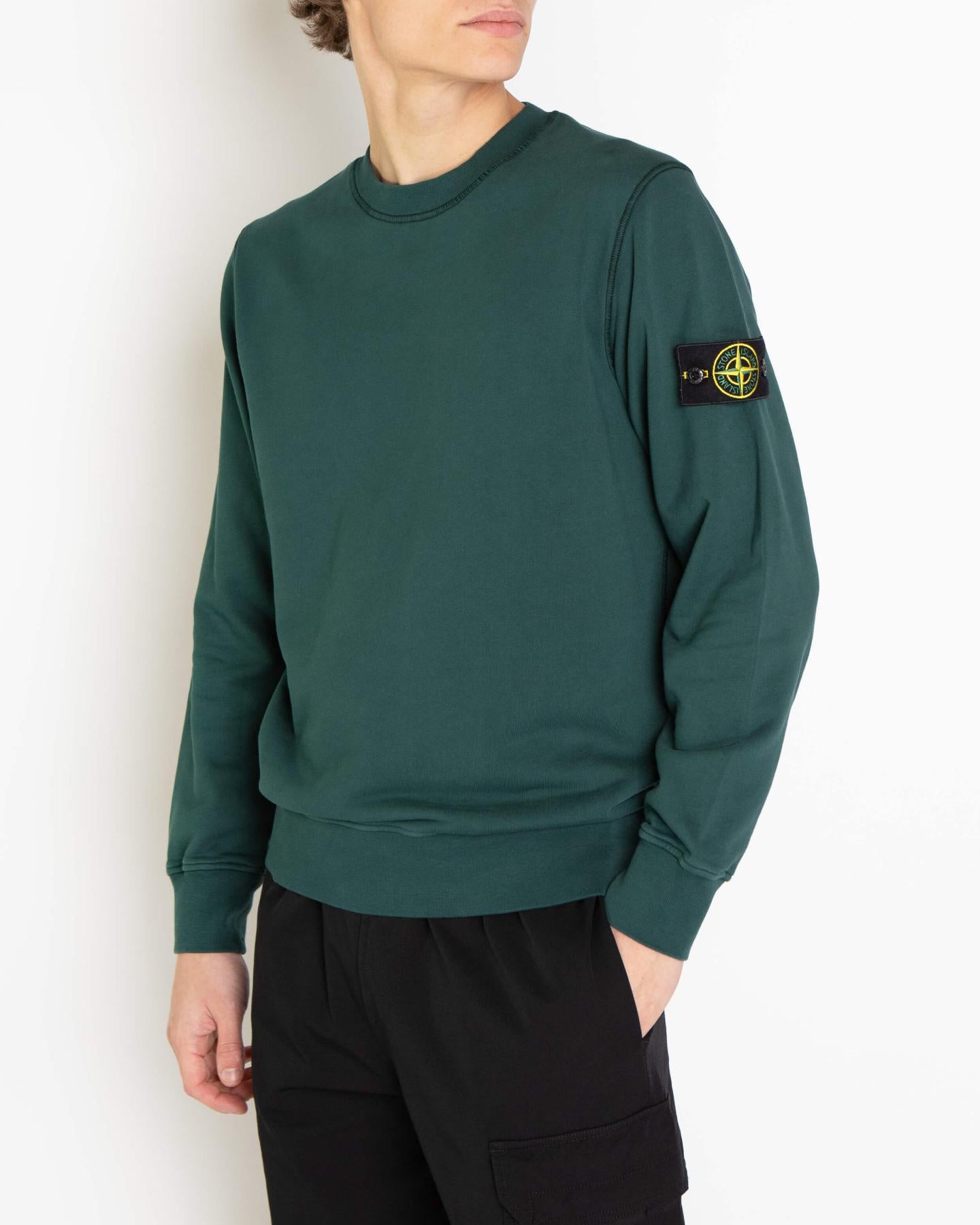 Heren Logo-Patch Sweater Groen
