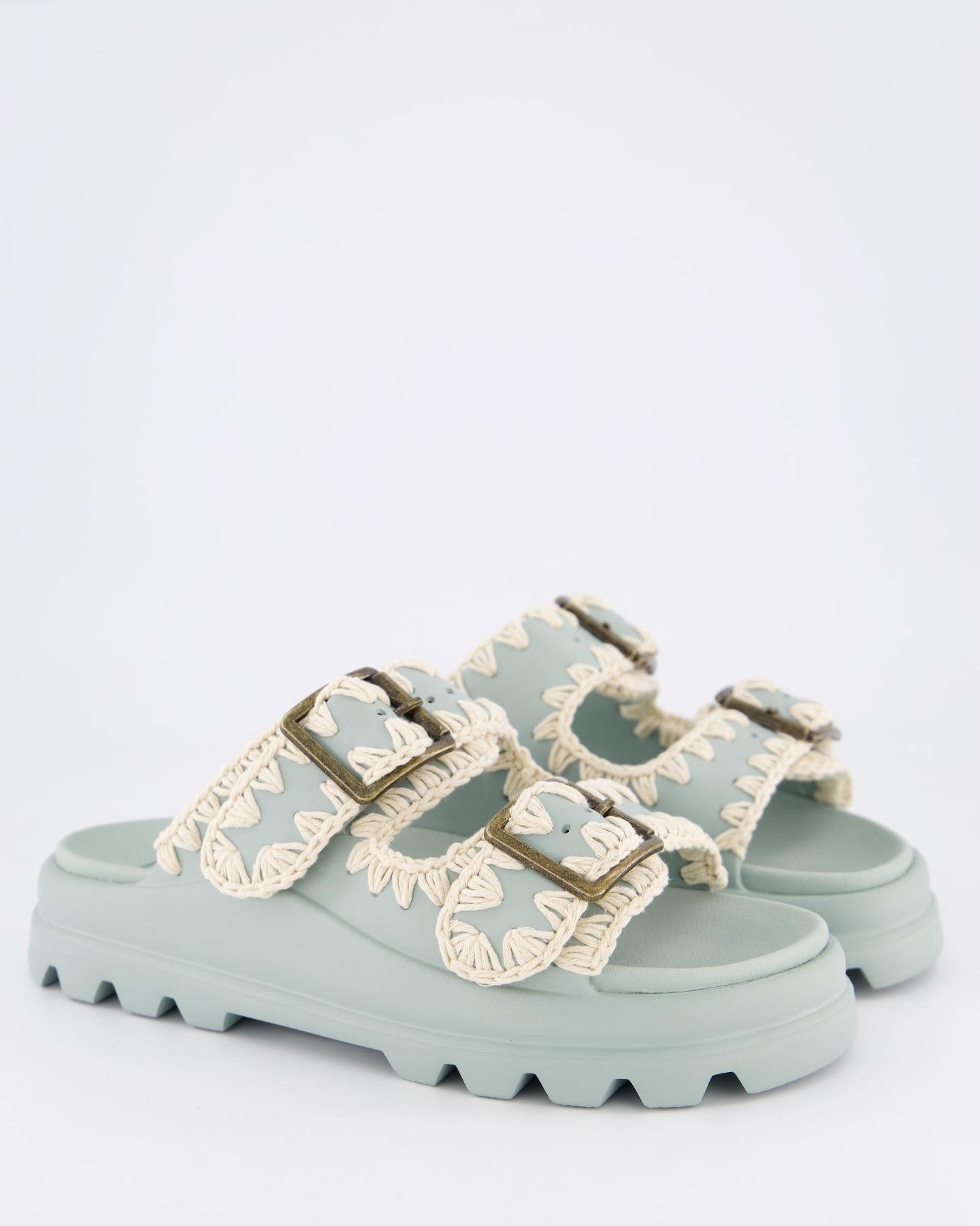 Dames Eva One-Piece Slide Two-Buckle