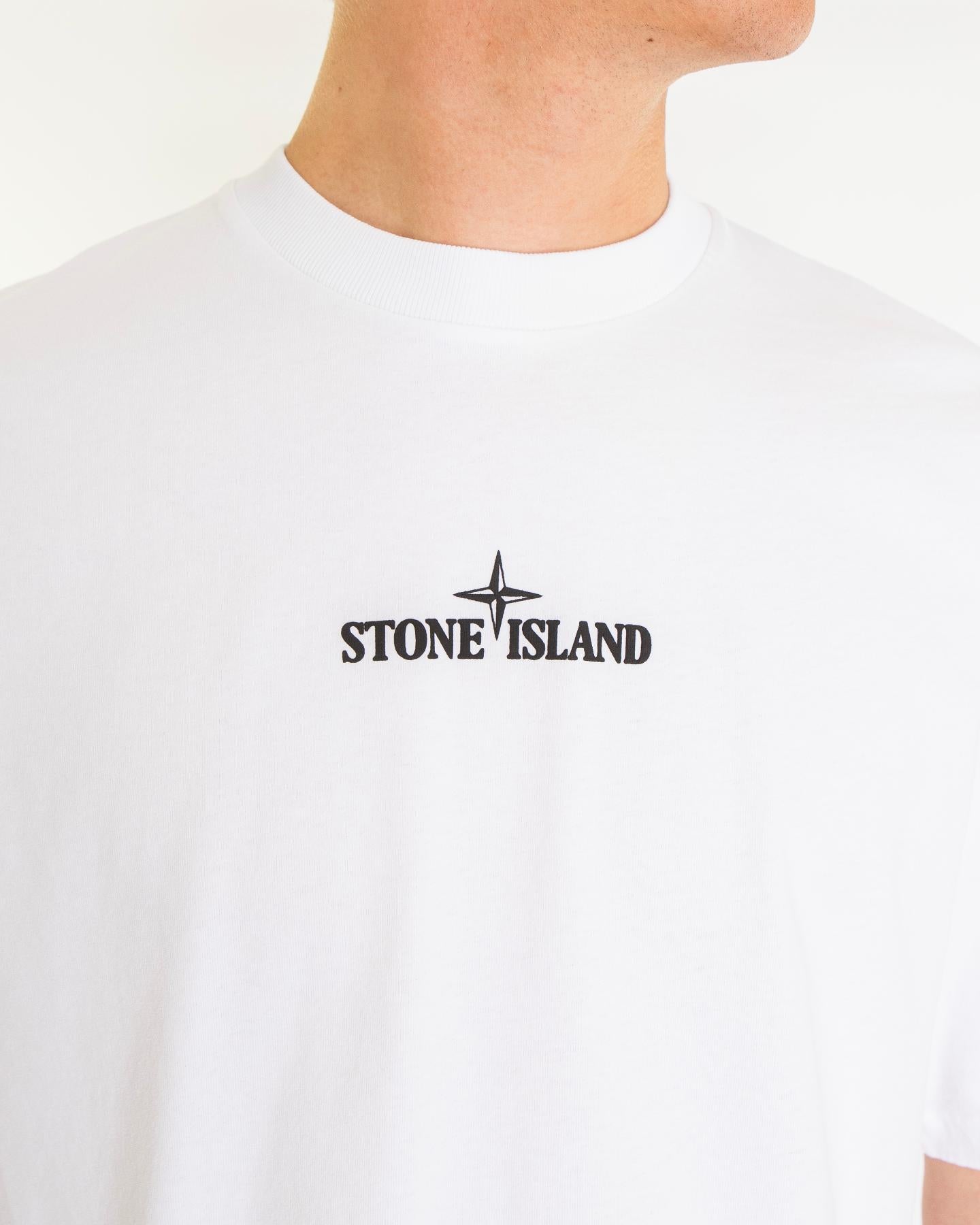 Heren Finger Print T-Shirt Wit