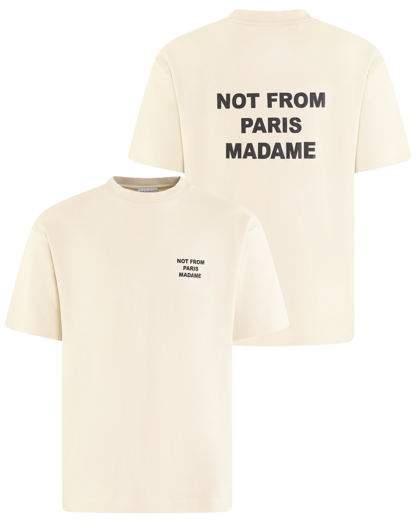 Heren Slogan T-Shirt Beige
