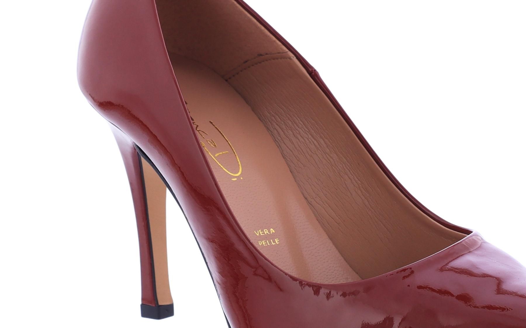 Dames Lakleren Pump Rood