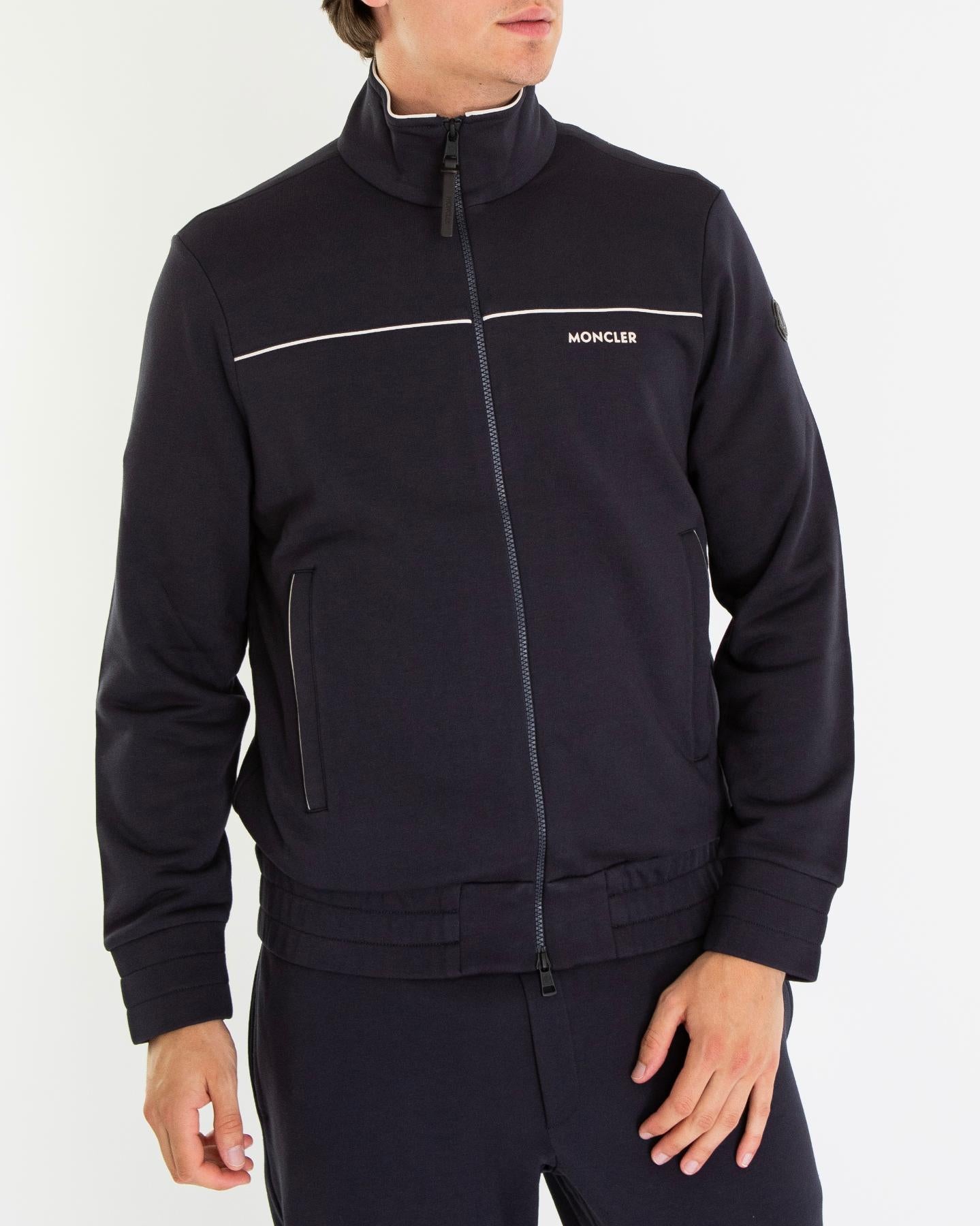 Heren Zip Up Cardigan Zwart