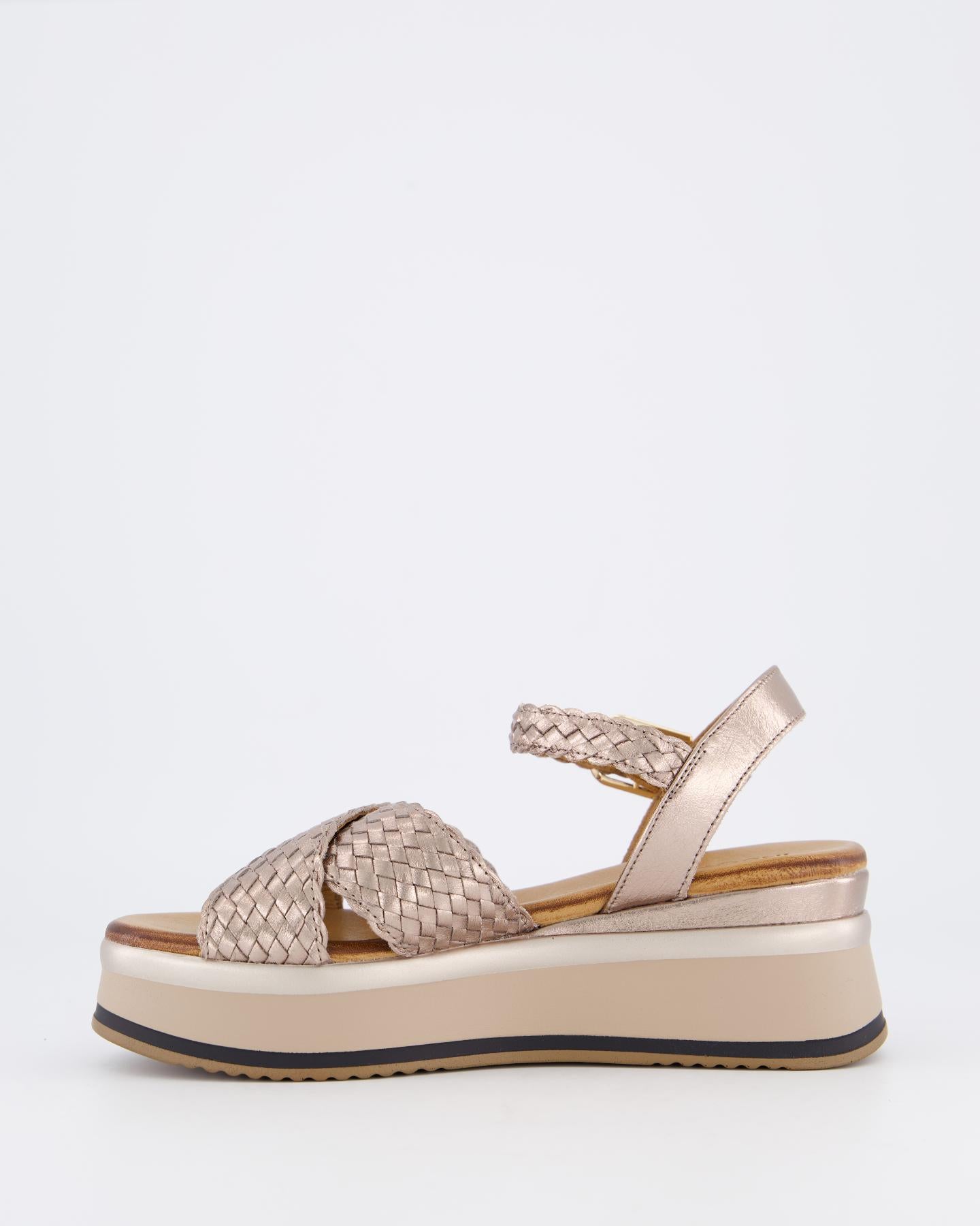 Dames Braided Strap Sandaal Wit