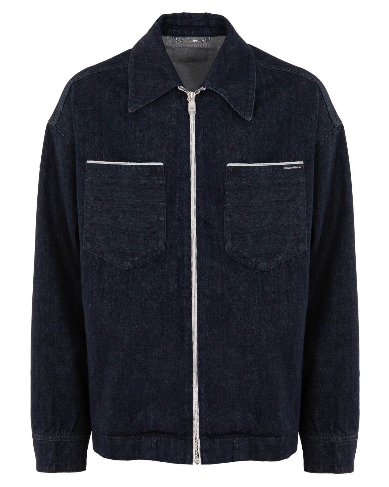 Heren Selvedge Denim Zipper Blauw