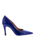 Paris Punk Dames Lackleder Pump Blau — huidige kleur