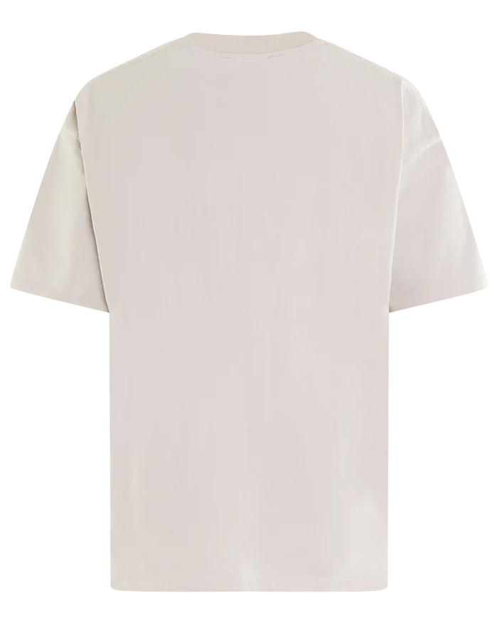 Heren Embroidered Serif TShirt Grijs