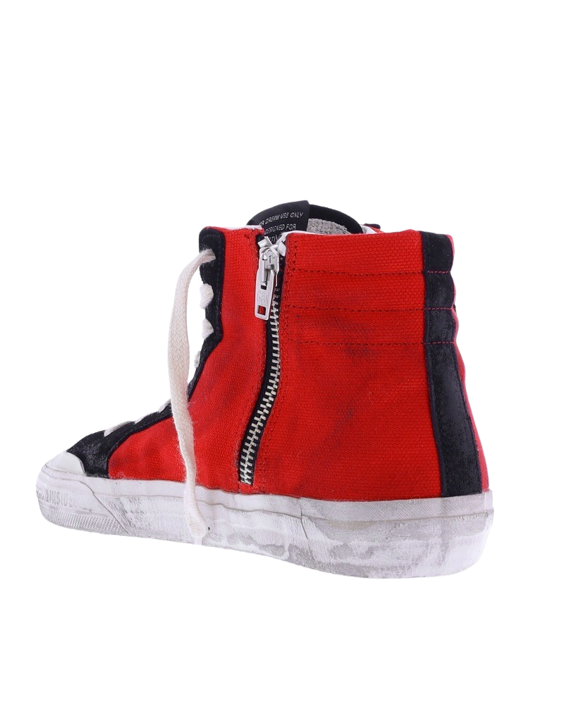 Dames Slide Sneaker Rood/Zwart