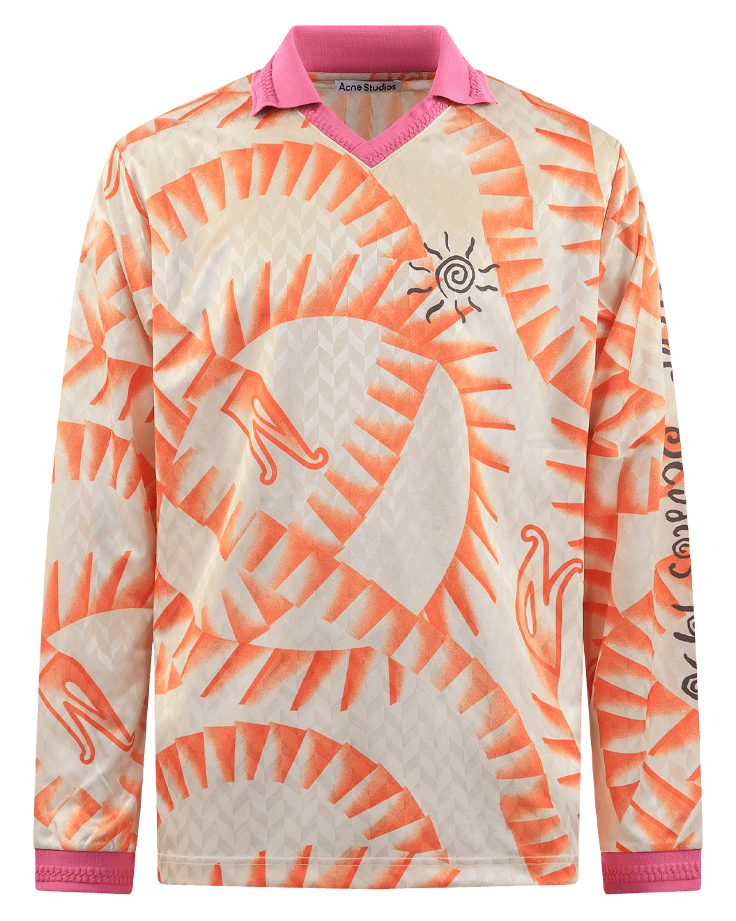 Heren Printed Long Sleeve Oranje