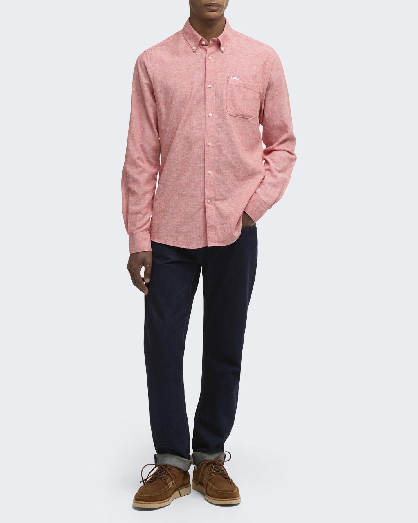 Heren Nelson Tailored Shirt Rood