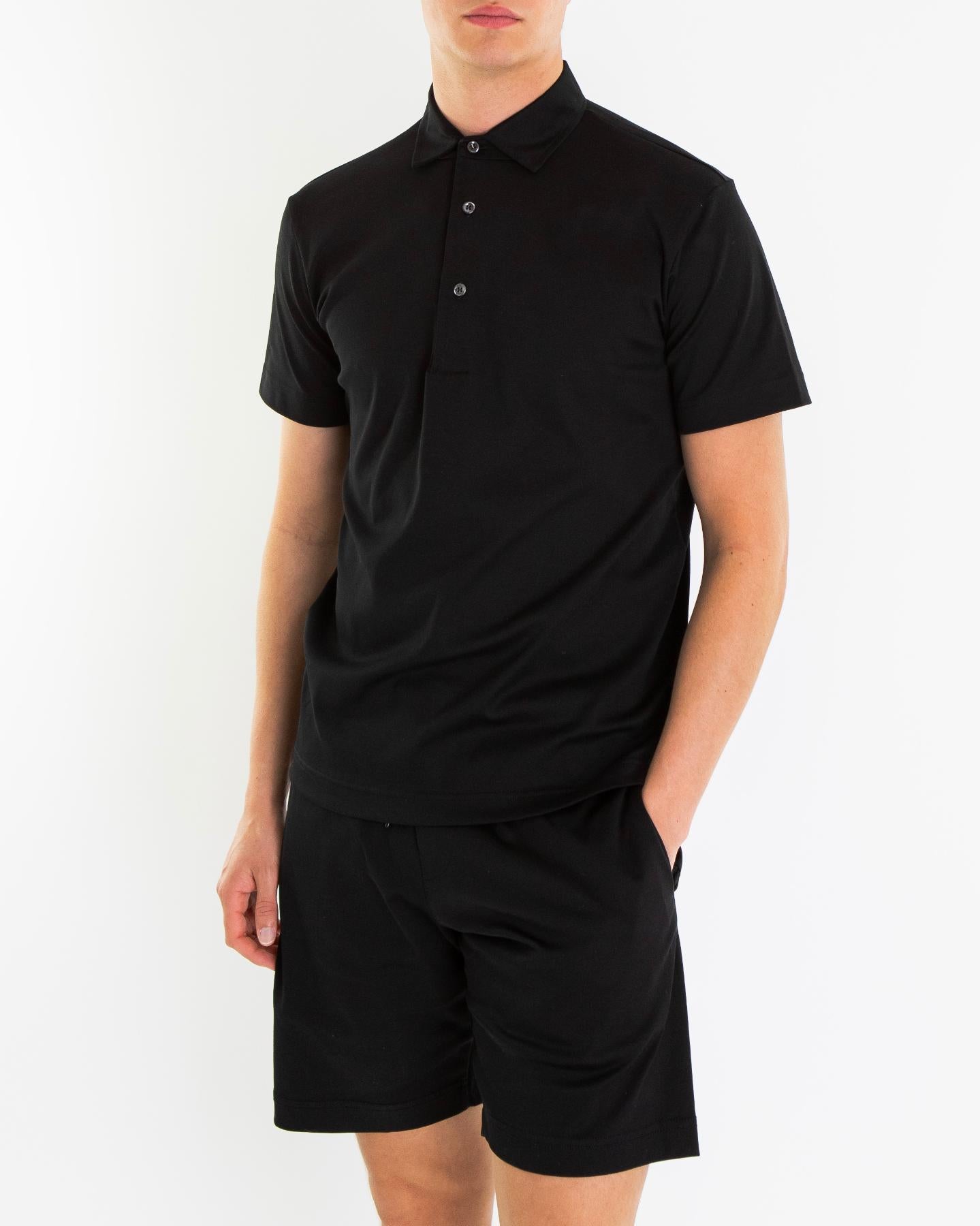 Heren Supima Polo Schiller Zwart