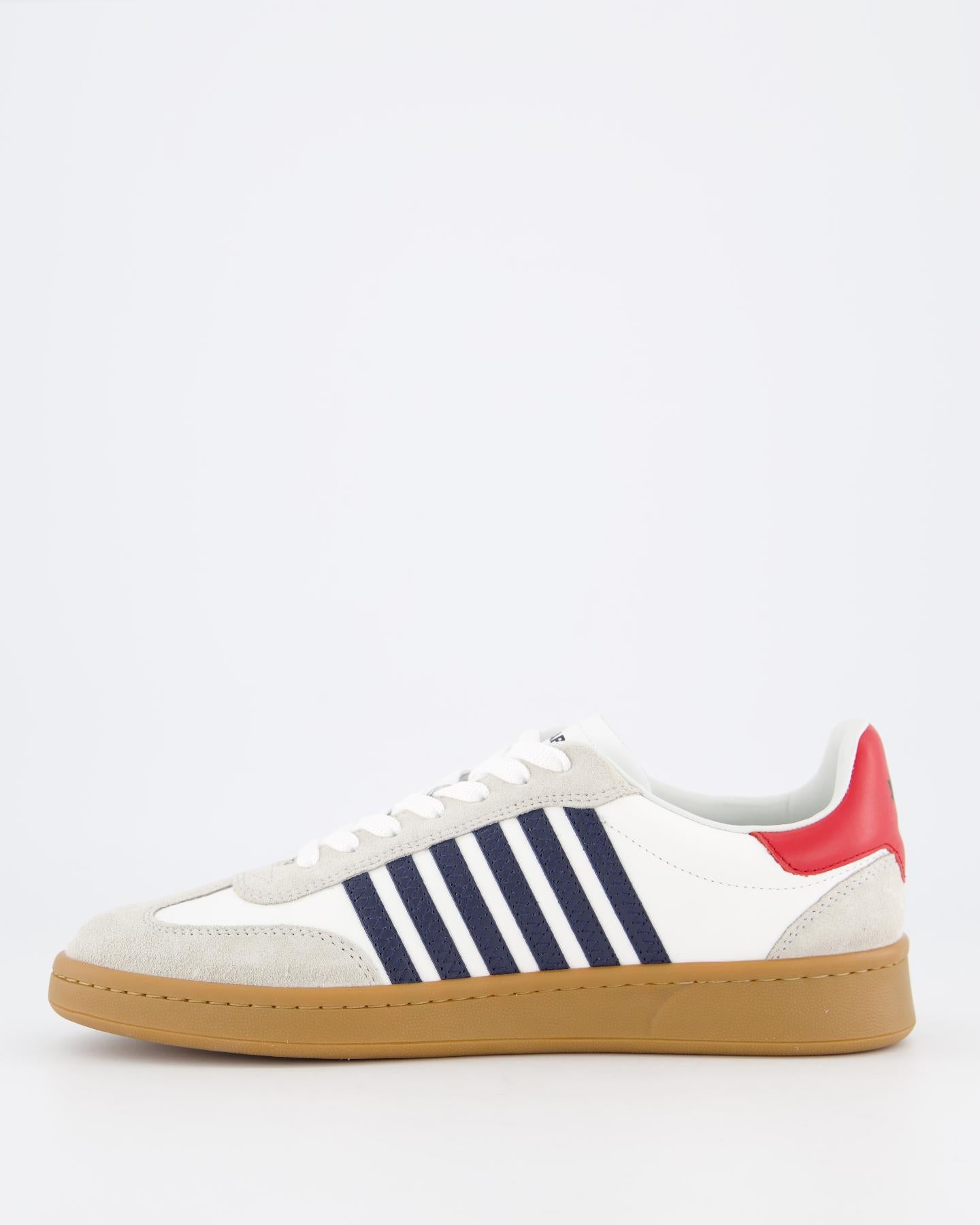 Heren Boxer Sneaker Wit/Blauw/Rood