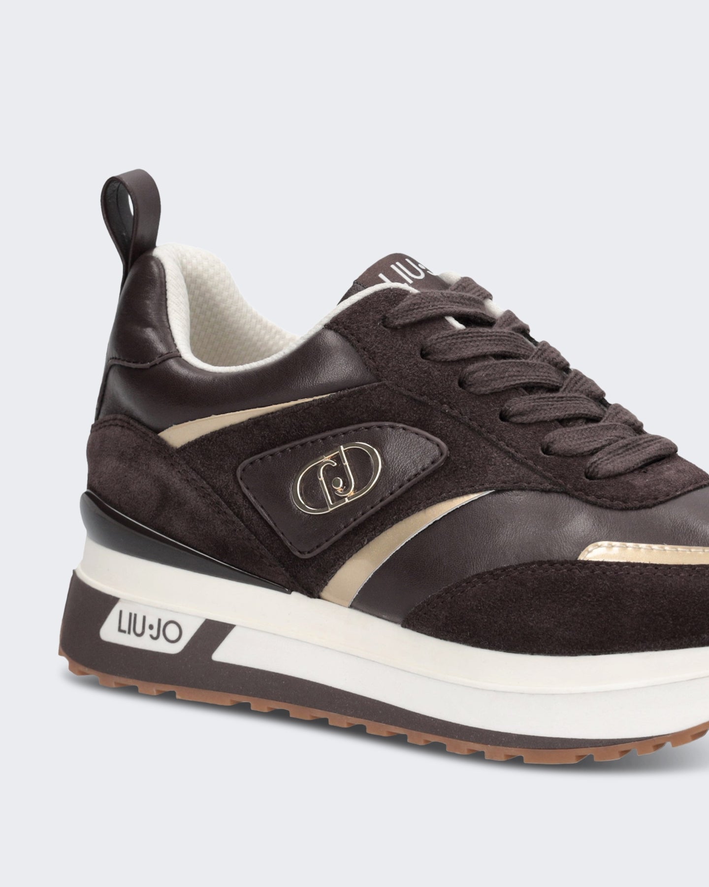 Liu Jo Dames Maxi Wonder 97 sneaker in mokabruin Bruin - Eleganza.nl
