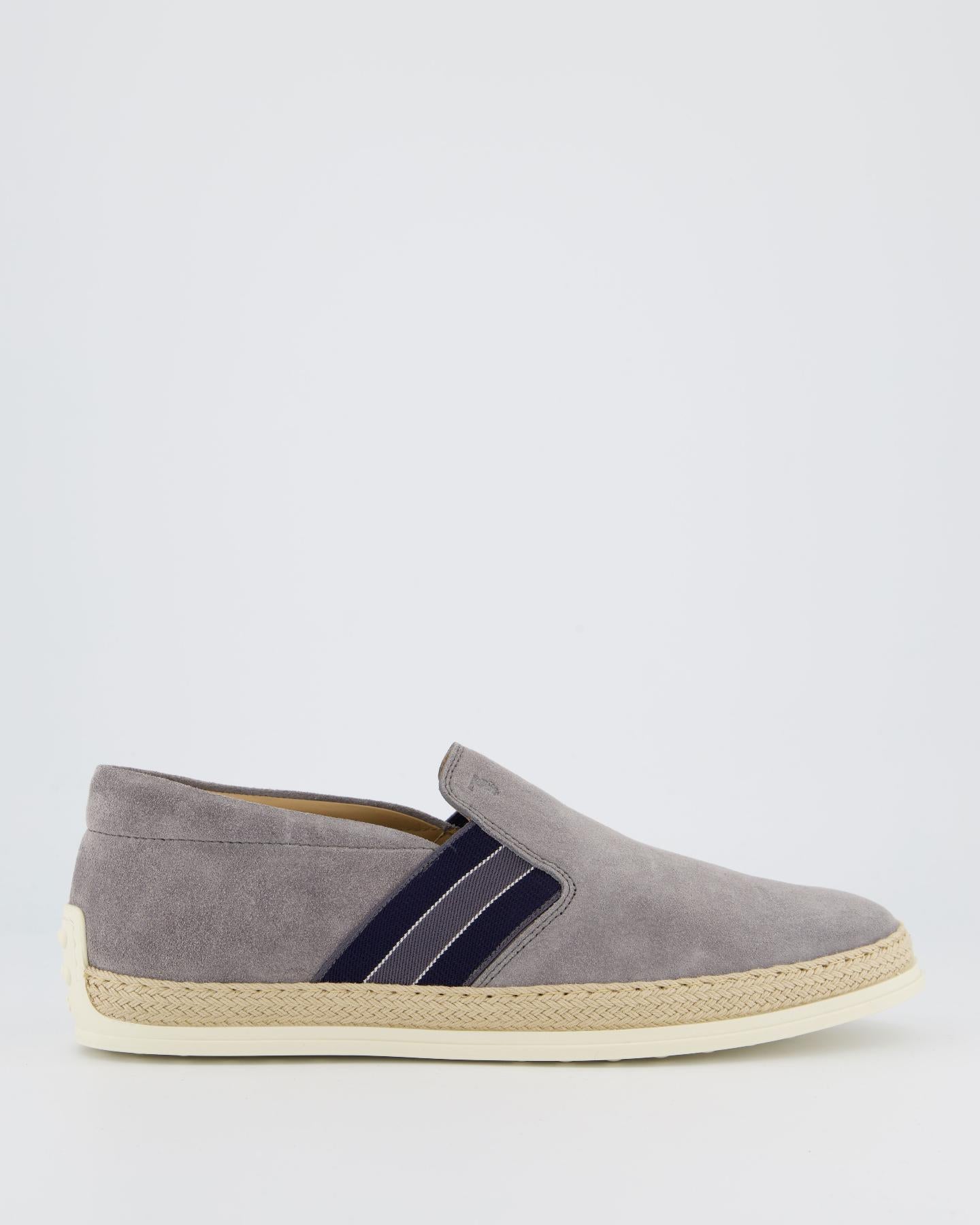 Heren Rafia Loafer Suede Grijs