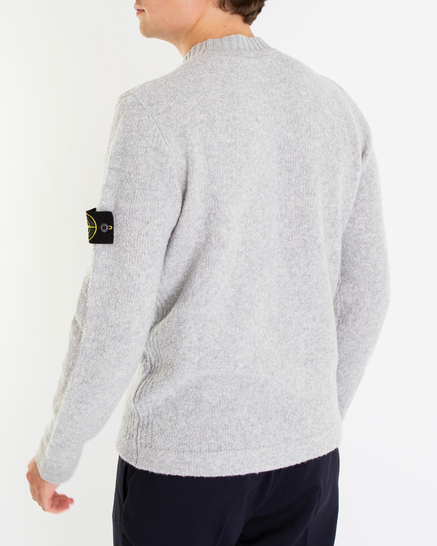 Heren Crew Neck Knitted Grijs
