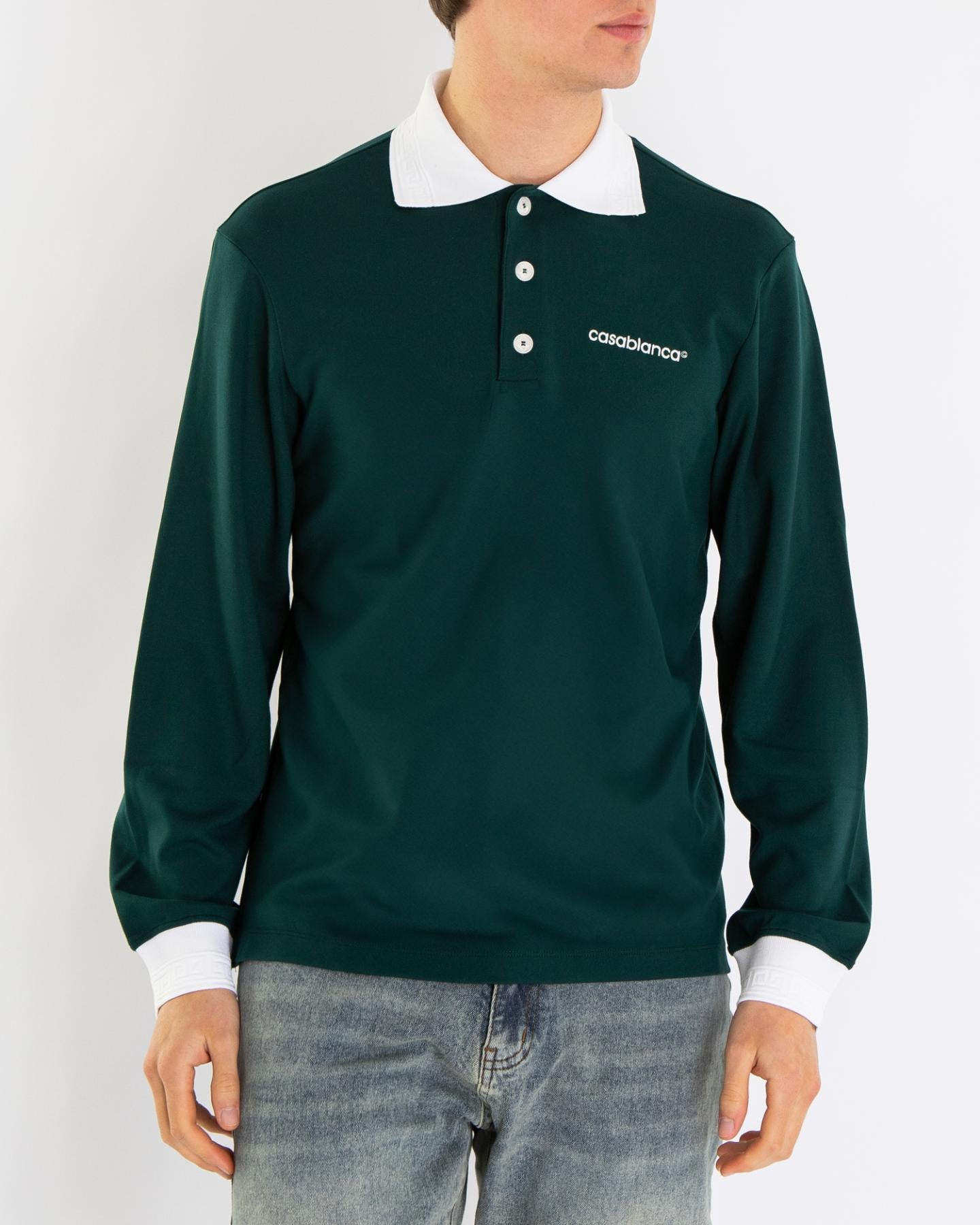 Heren Viscose Polo Groen