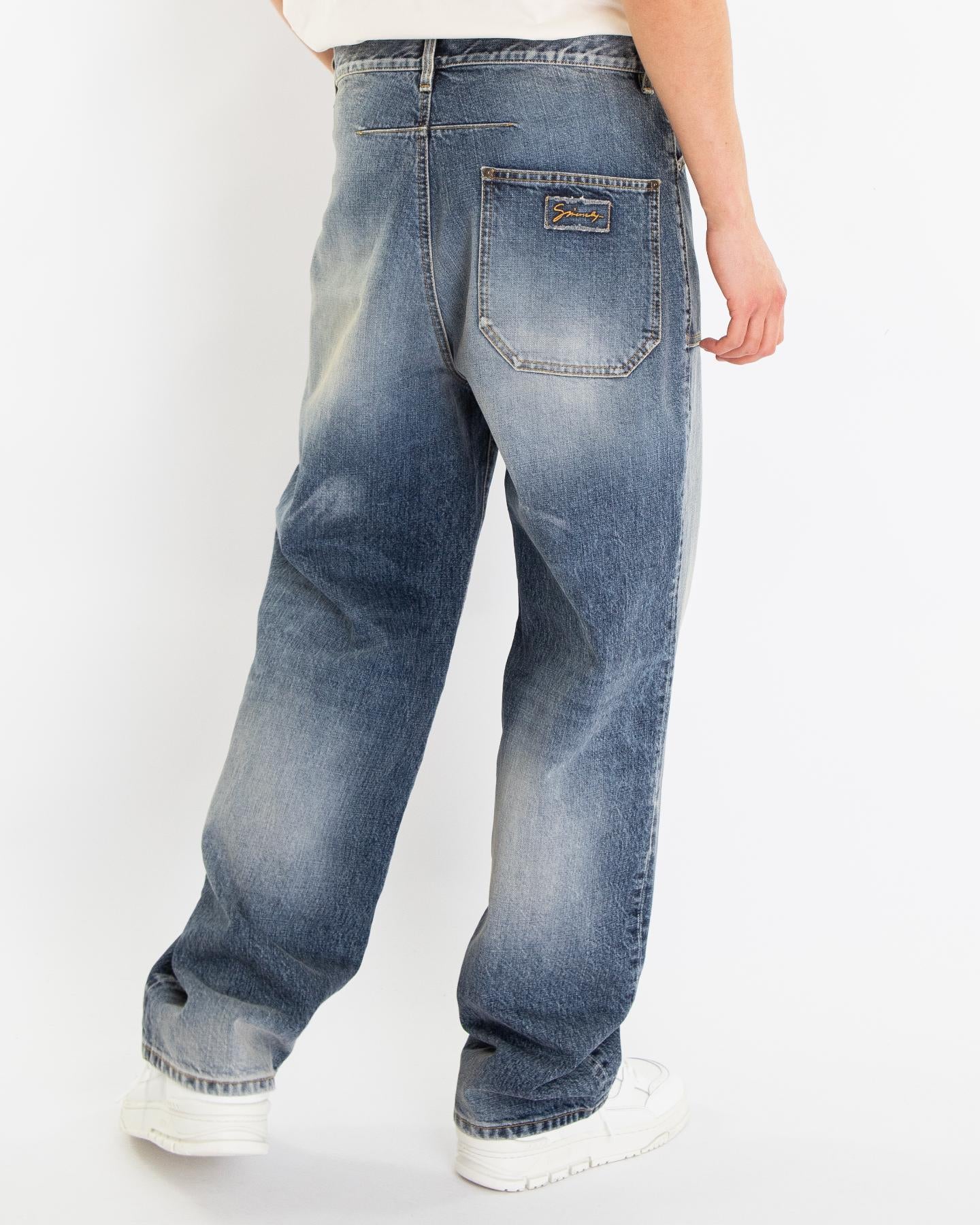 Heren Loose Fit Jeans Blauw