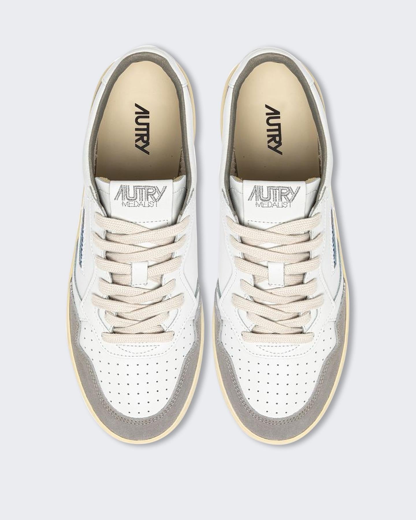 Autry Heren Medalist Low Sneaker Wit/Grijs
