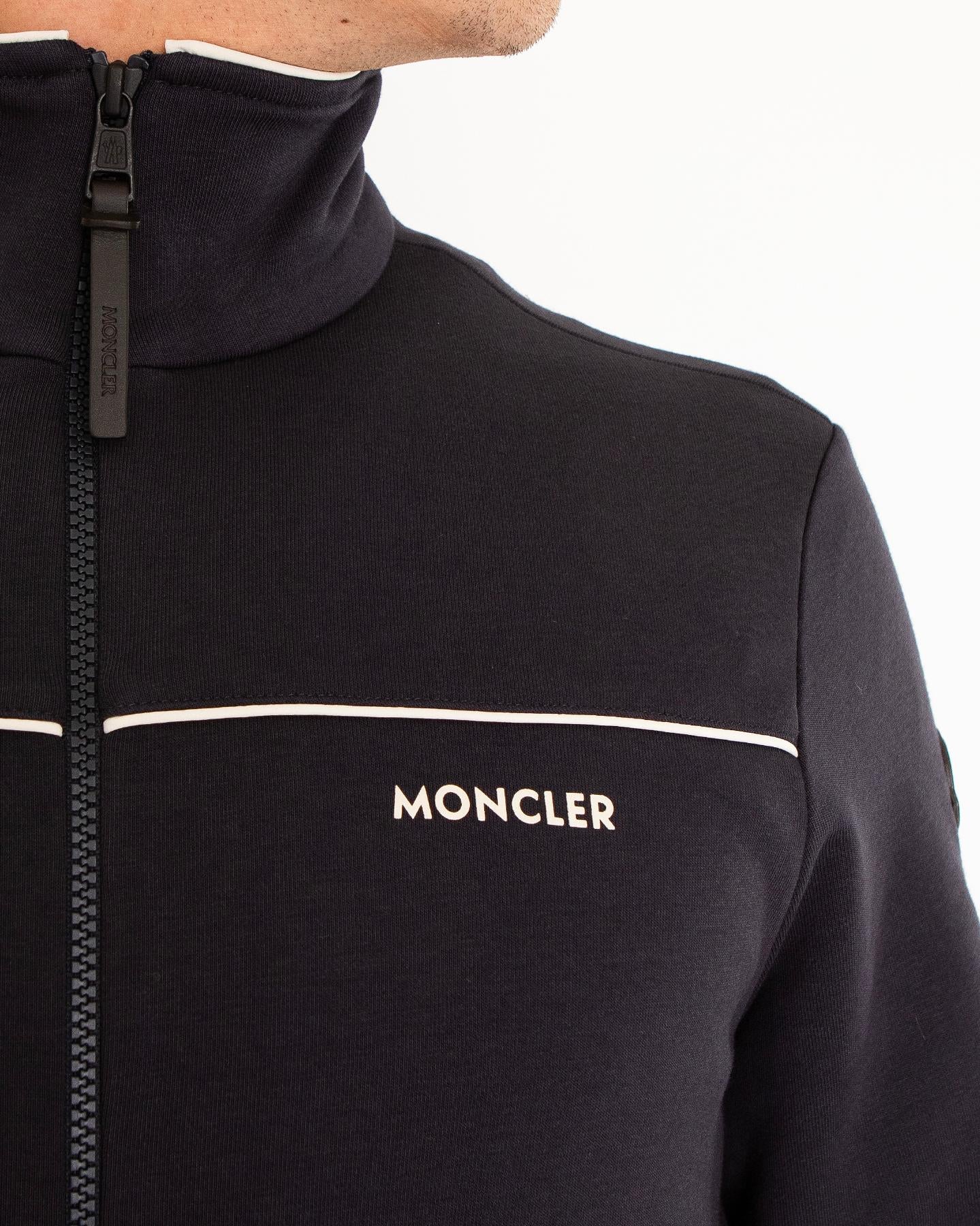 Heren Zip Up Cardigan Zwart