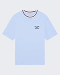 Drole De Monsieur Heren Slogan Sport T-Shirt Blauw — huidige kleur