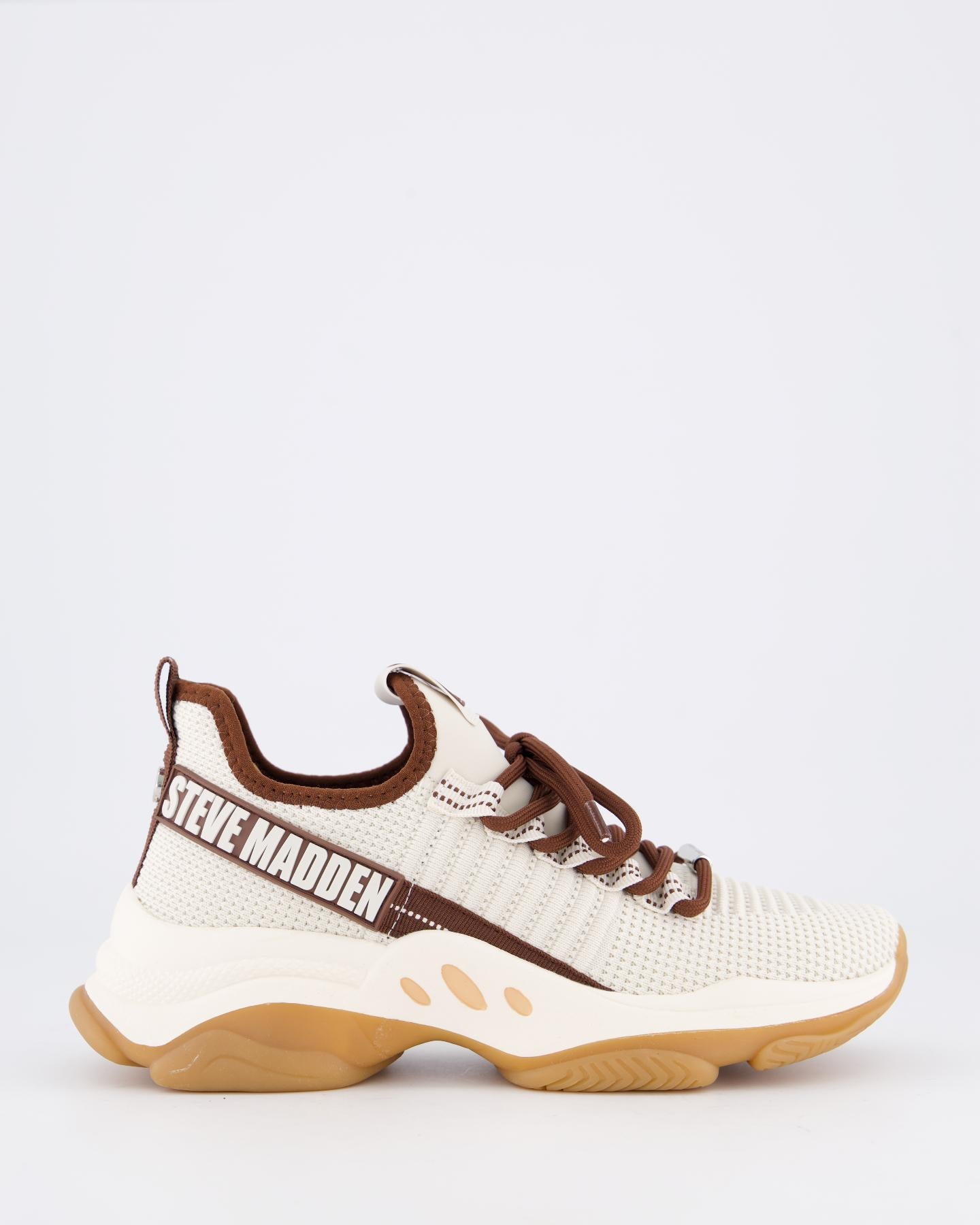 Dames Mac-E Sneaker Wit/Bruin