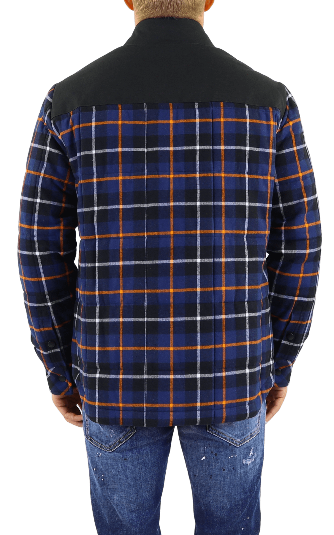 Heren Cross Check Padded Overshirt