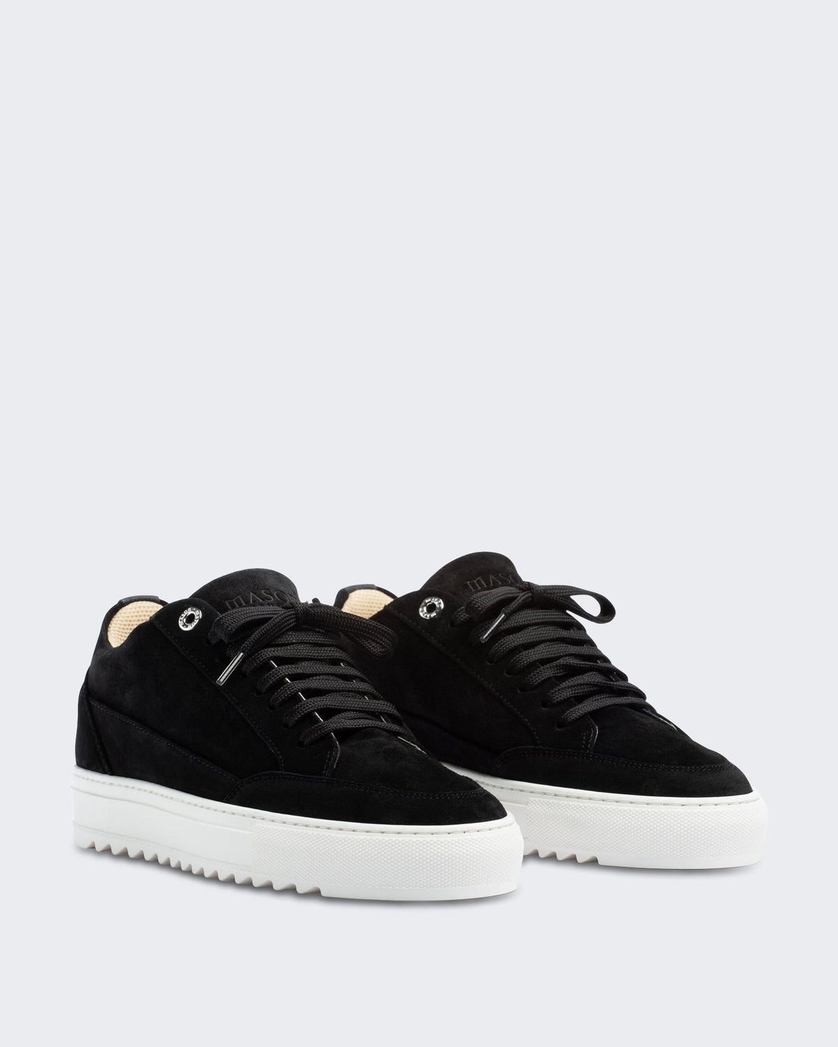 Mason Garments Heren Nativo leren sneaker in zwart - Eleganza.nl