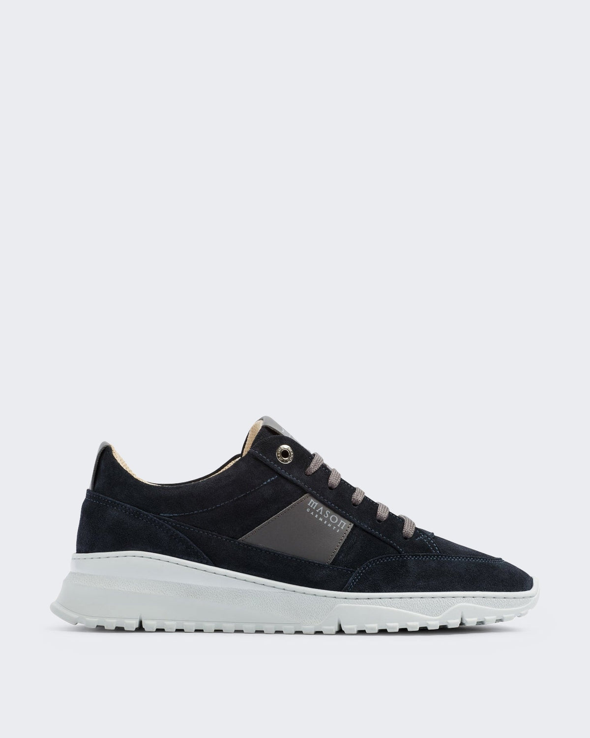 Mason Garments Heren Runner sneaker met colorblock details in Blauw - Eleganza.nl