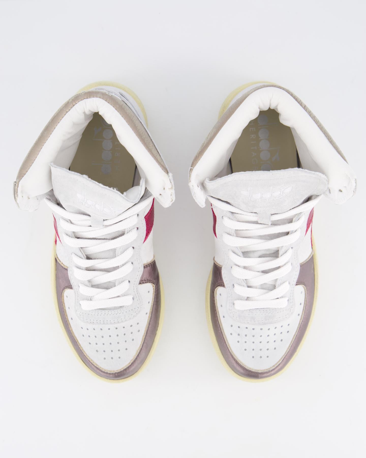 Dames Mi Basket Metal Used Wit/Fuchs