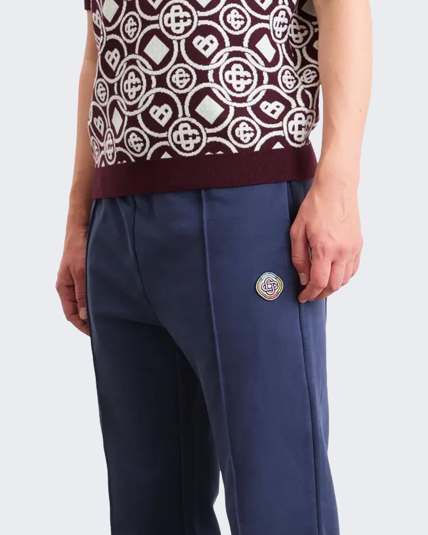 Heren Patch Open Hem Jogging Blauw