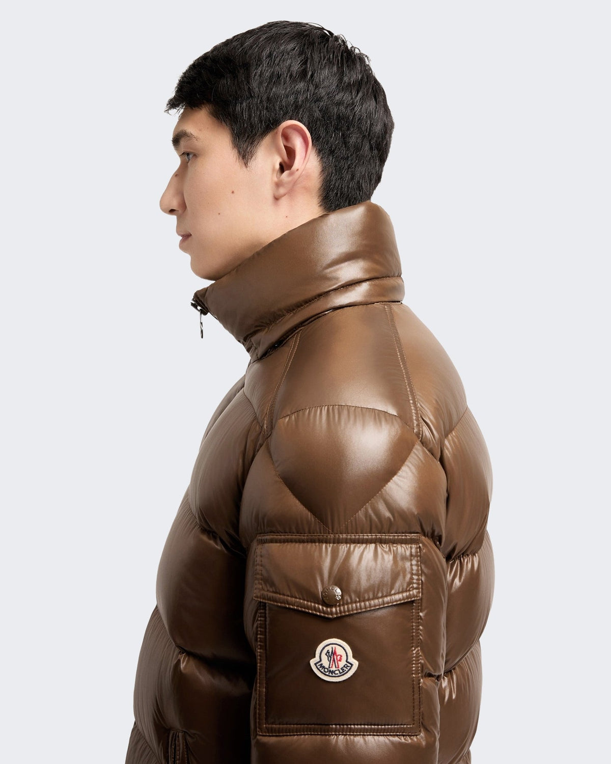 Moncler Heren Moncler_maya Jacket-L20911a53600 68950-Brown Bruin - Eleganza.nl