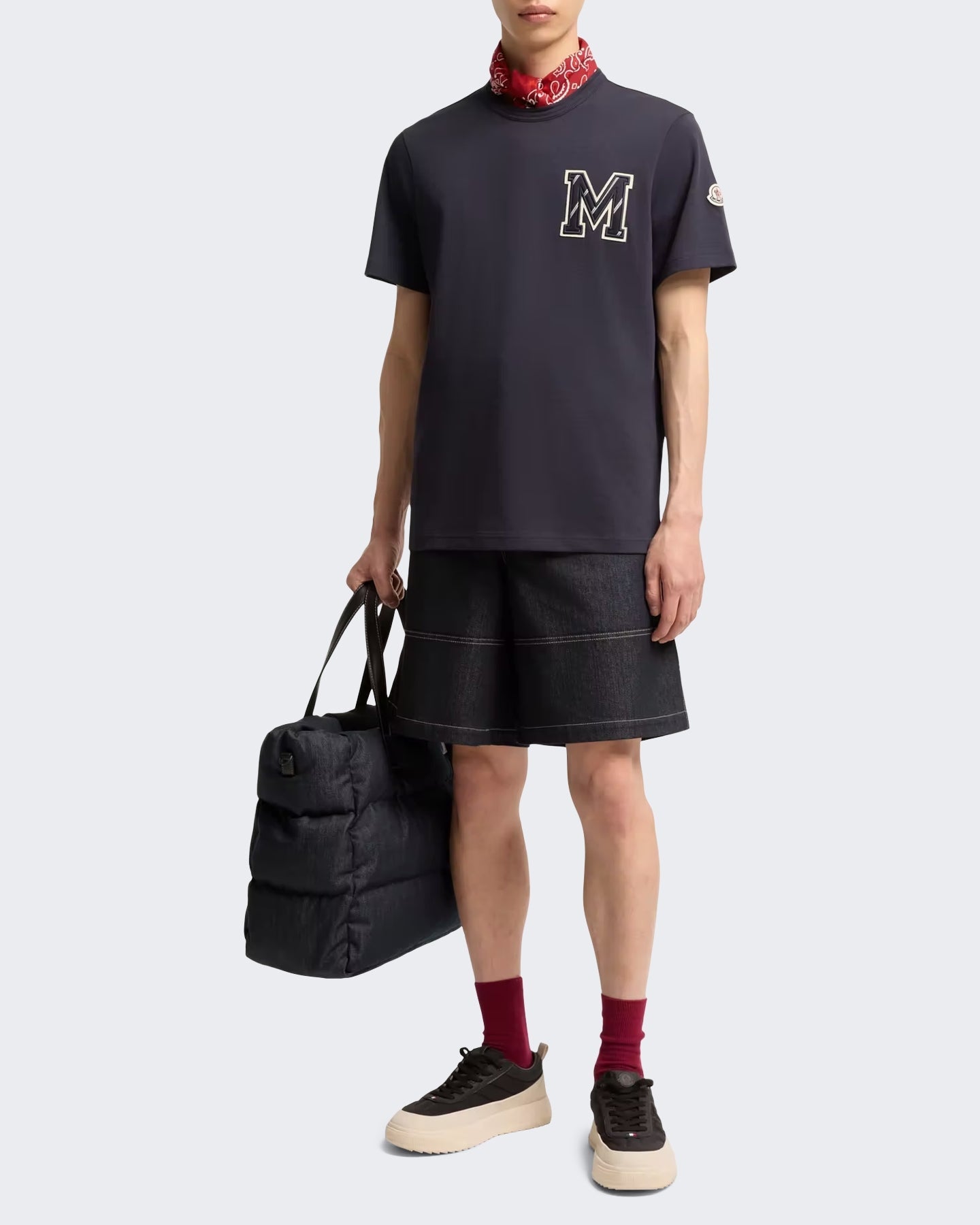 Moncler Moncler Heren Ss T-Shirt-L20918c00012 89aug-Blauw - Eleganza.nl