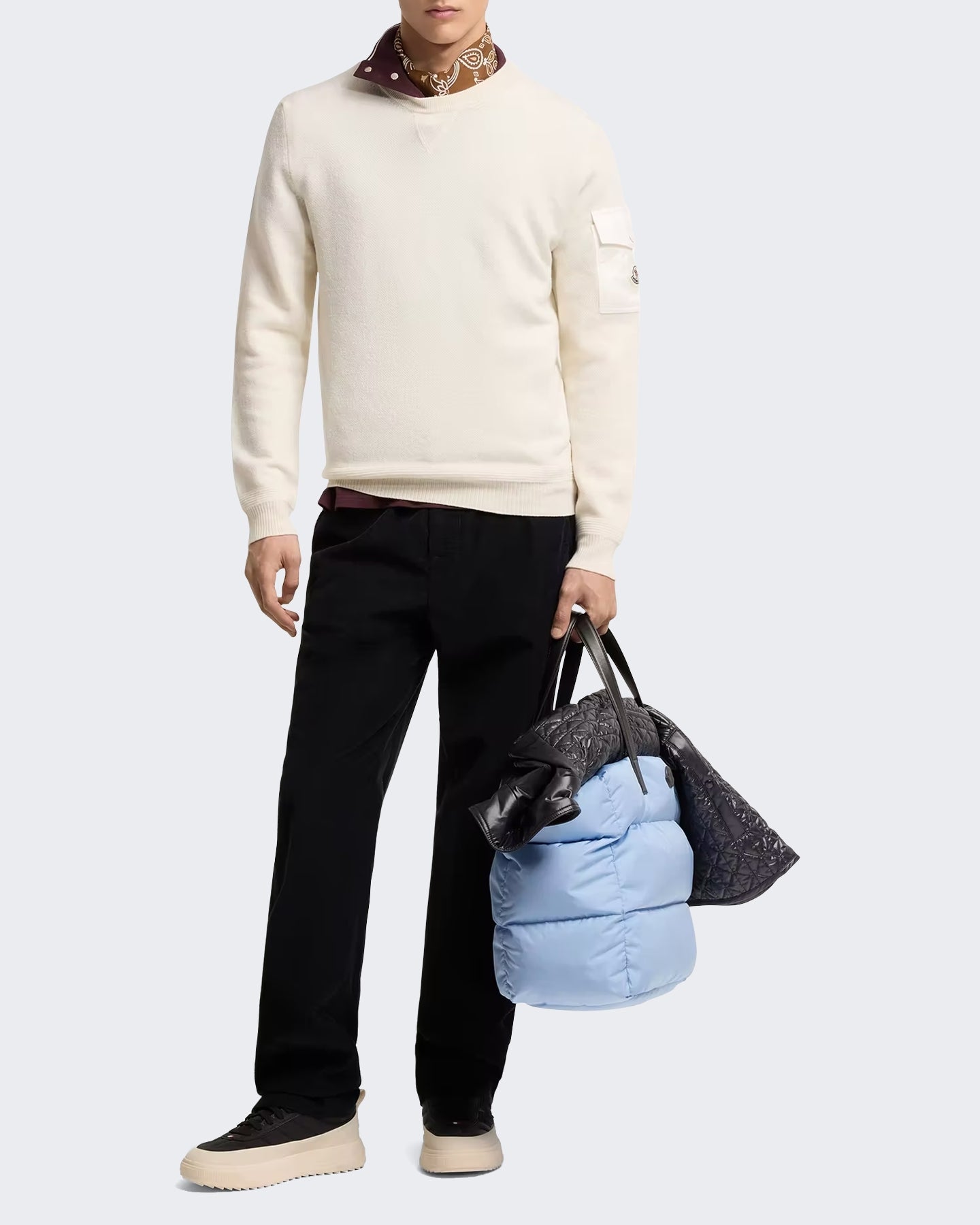 Moncler Moncler Heren Sweater met ronde hals Naturel - Eleganza.nl