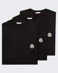 Moncler Heren T-shirt 3-pack met korte mouwen Zwart