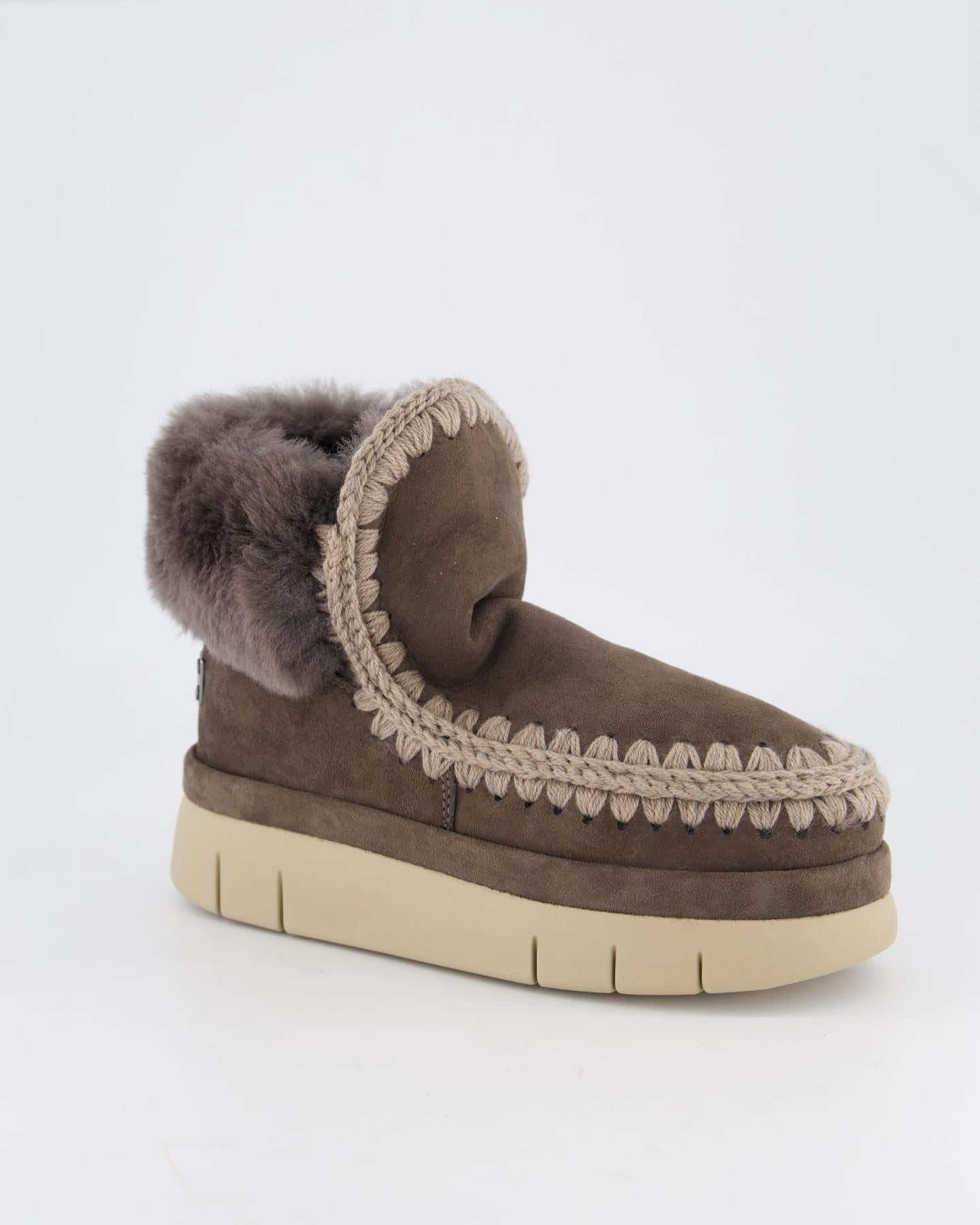 Mou Dames Bounce Welt Boot Furry Collar - Eleganza.nl