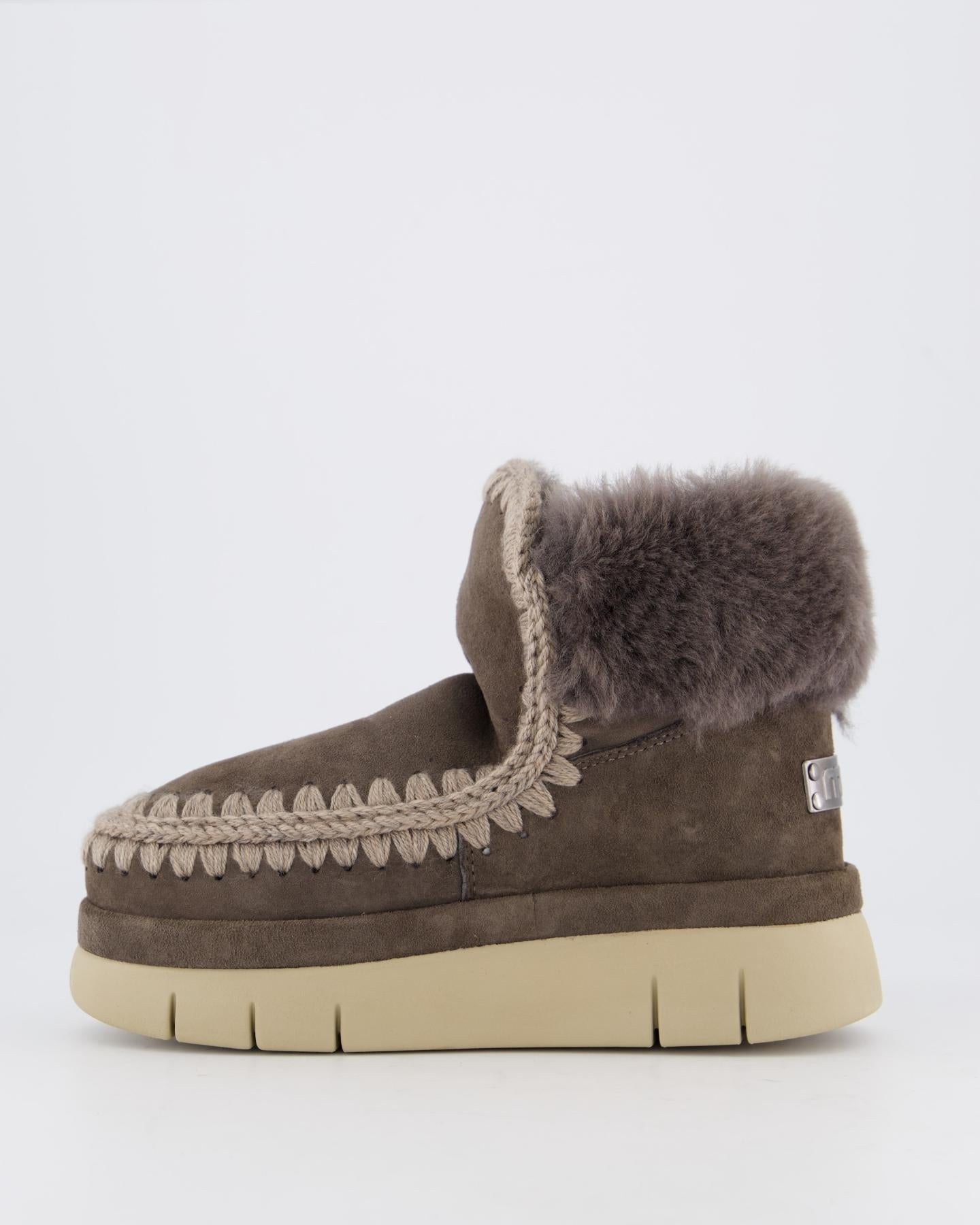 Mou Dames Bounce Welt Boot Furry Collar - Eleganza.nl