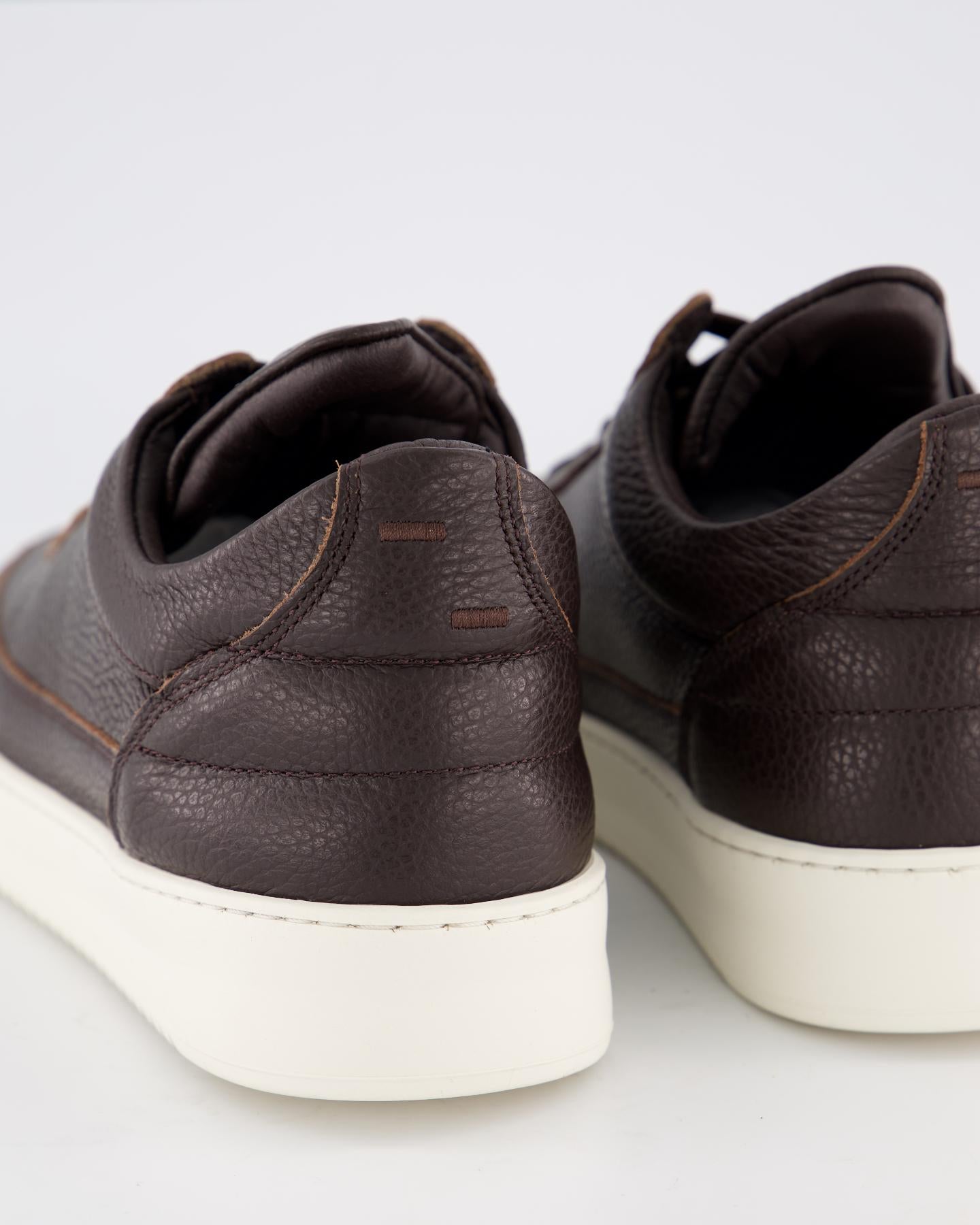 Heren Low Top Grain Sneaker Bruin