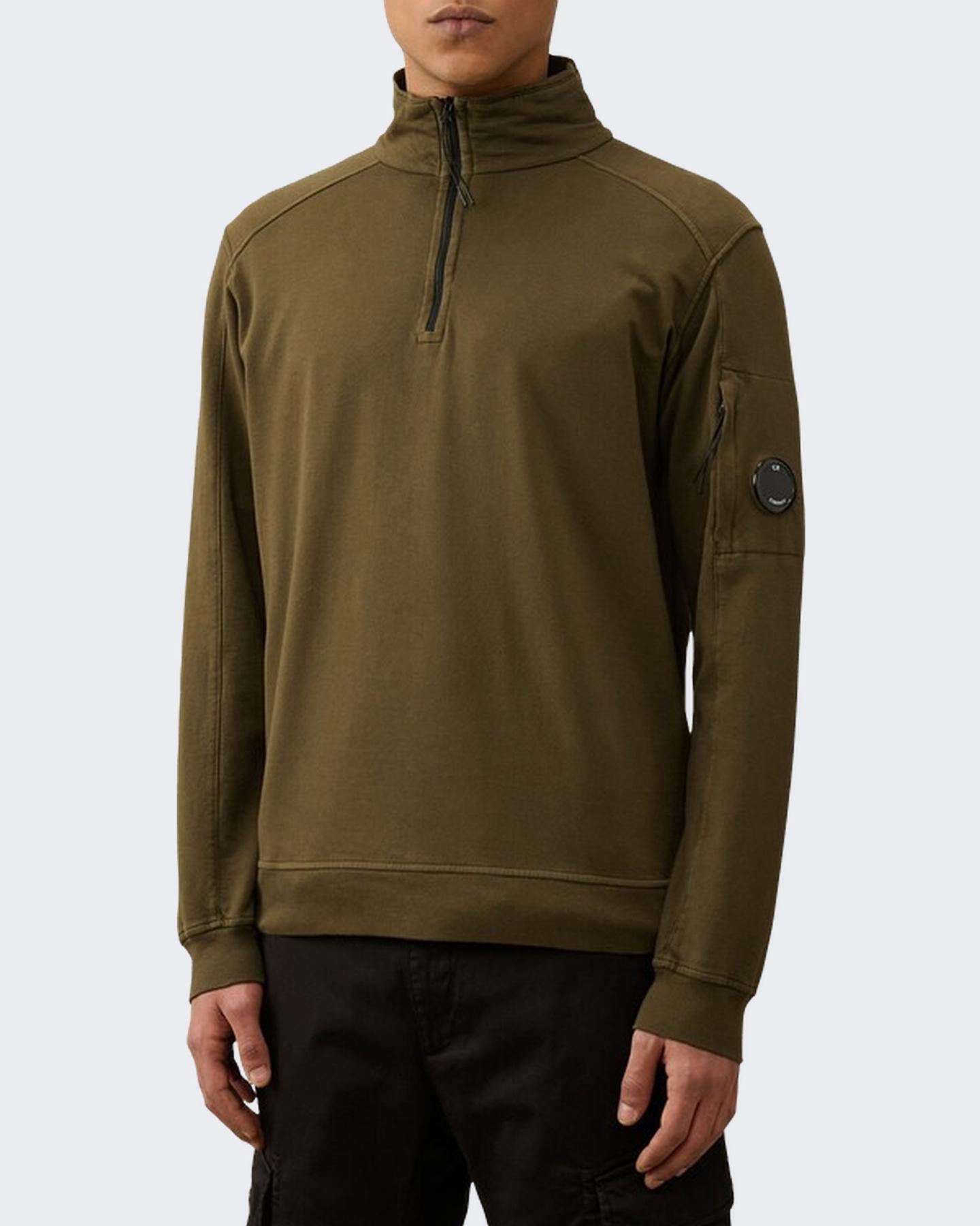 C.P.Company Heren Half Zip Collar Groen