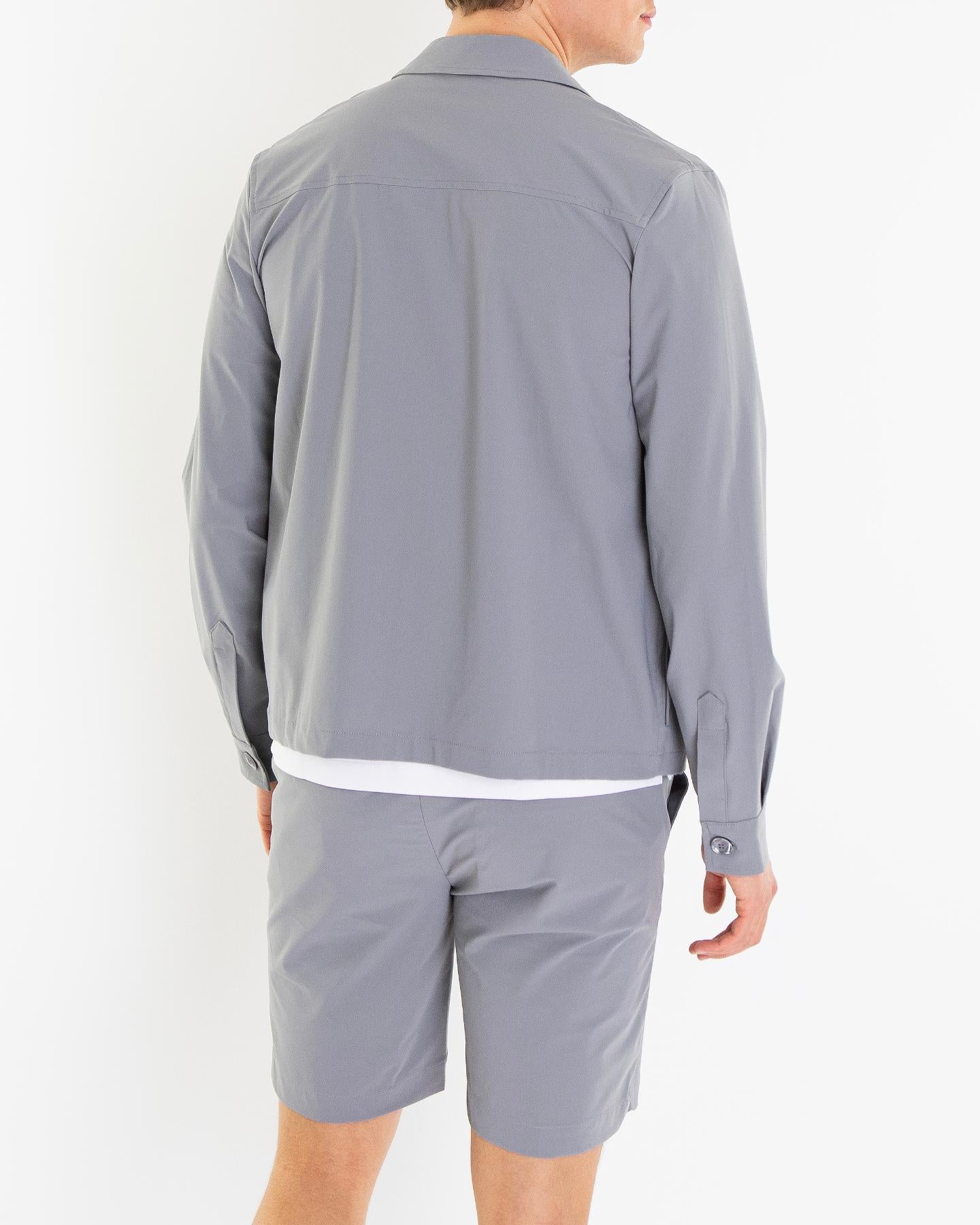 Heren Tech Stretch Overshirt Grijs