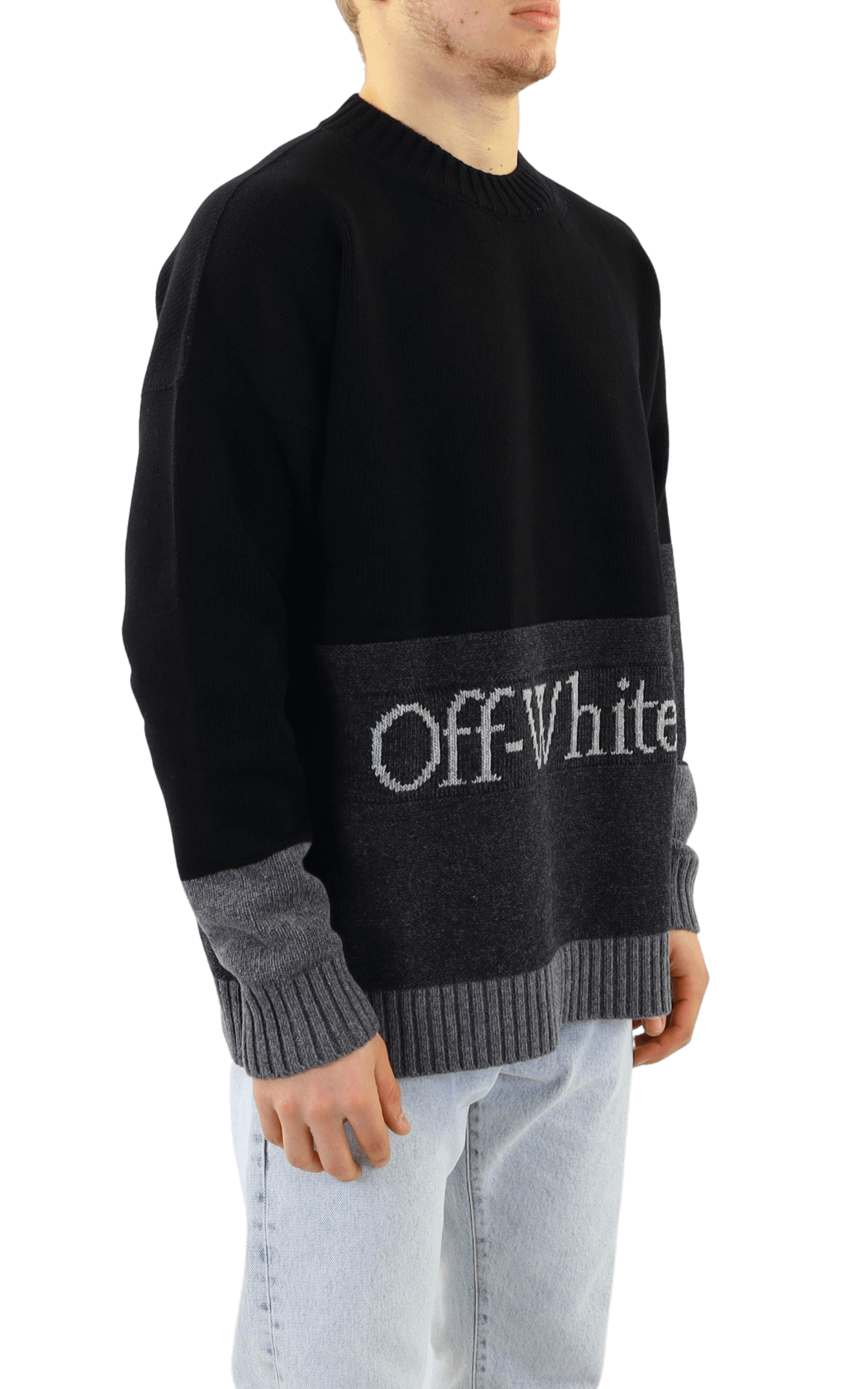 Heren Blocked Knit Crewneck
