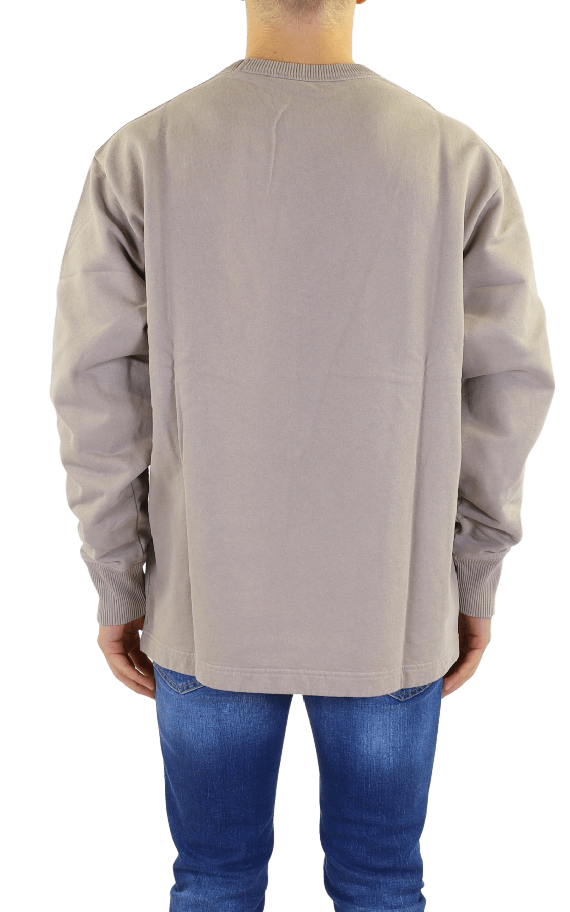 Heren Stamp Logo Sweater Beige