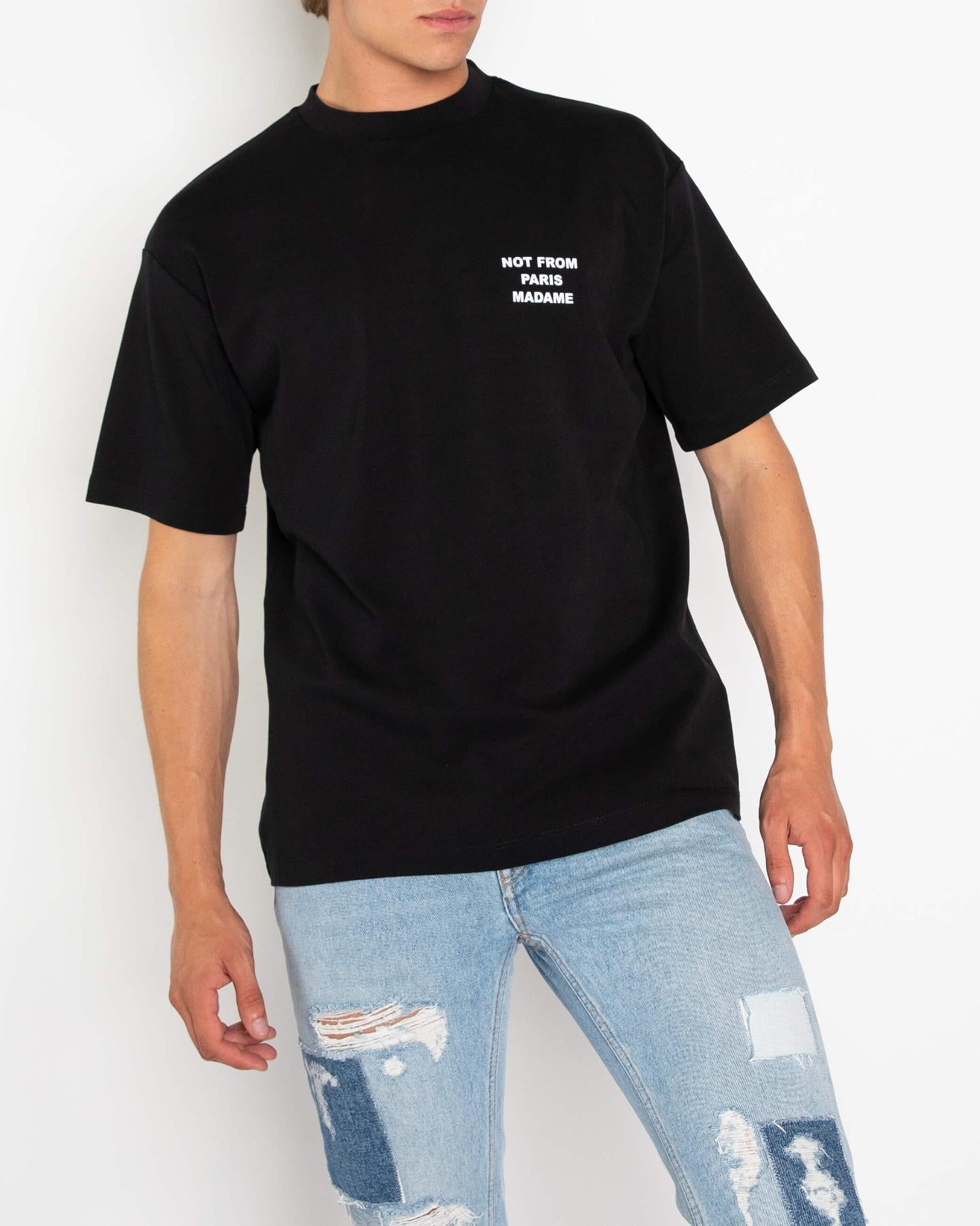 Heren Le Tshirt Slogan Zwart
