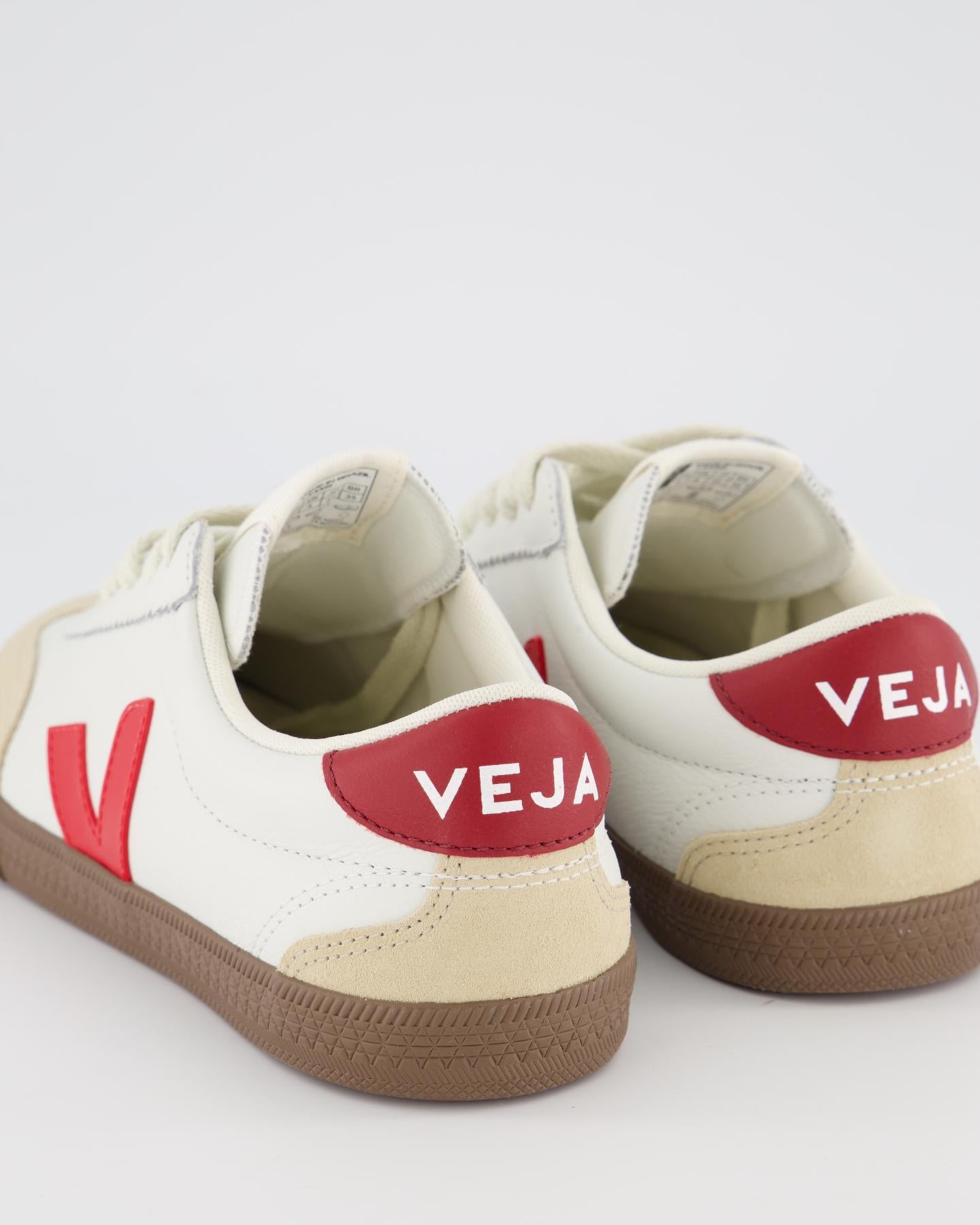 Dames Volley Sneaker Wit/Rood