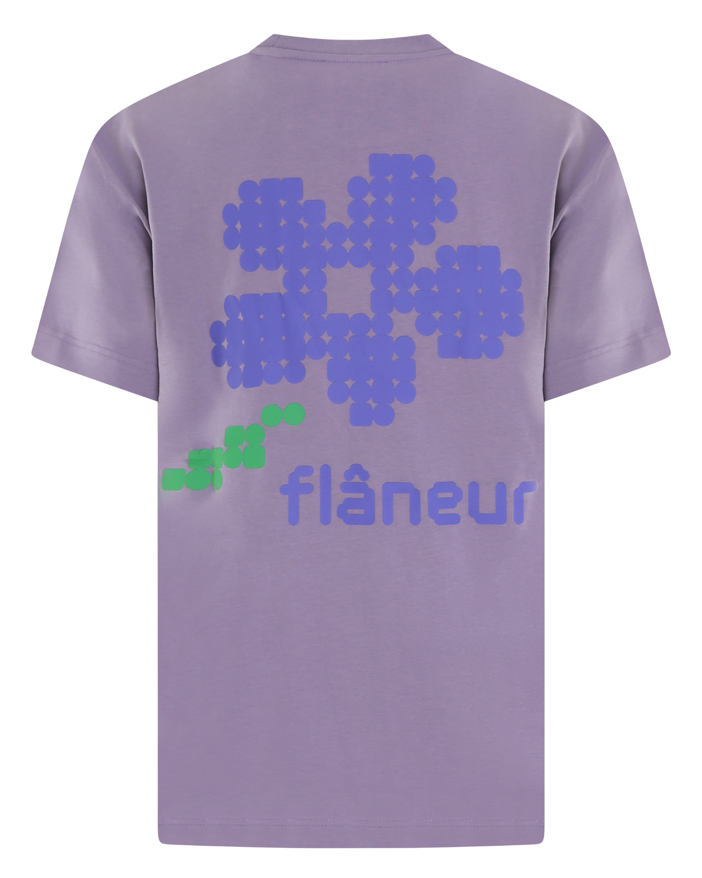 Heren Pixel Flower T-Shirt Paars