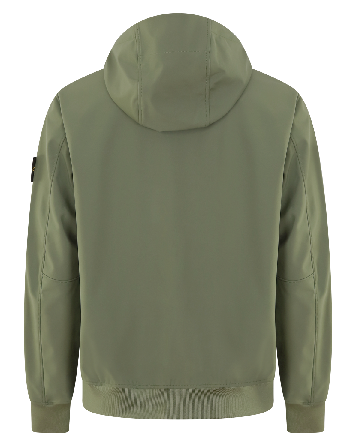 Heren Hooded Logo-Patch Jacket Groen